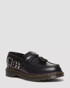 Originals|Shoes>Dr. Martens Adrian Hardware Polished Smooth Tassel Loafers Black — Polished Smooth