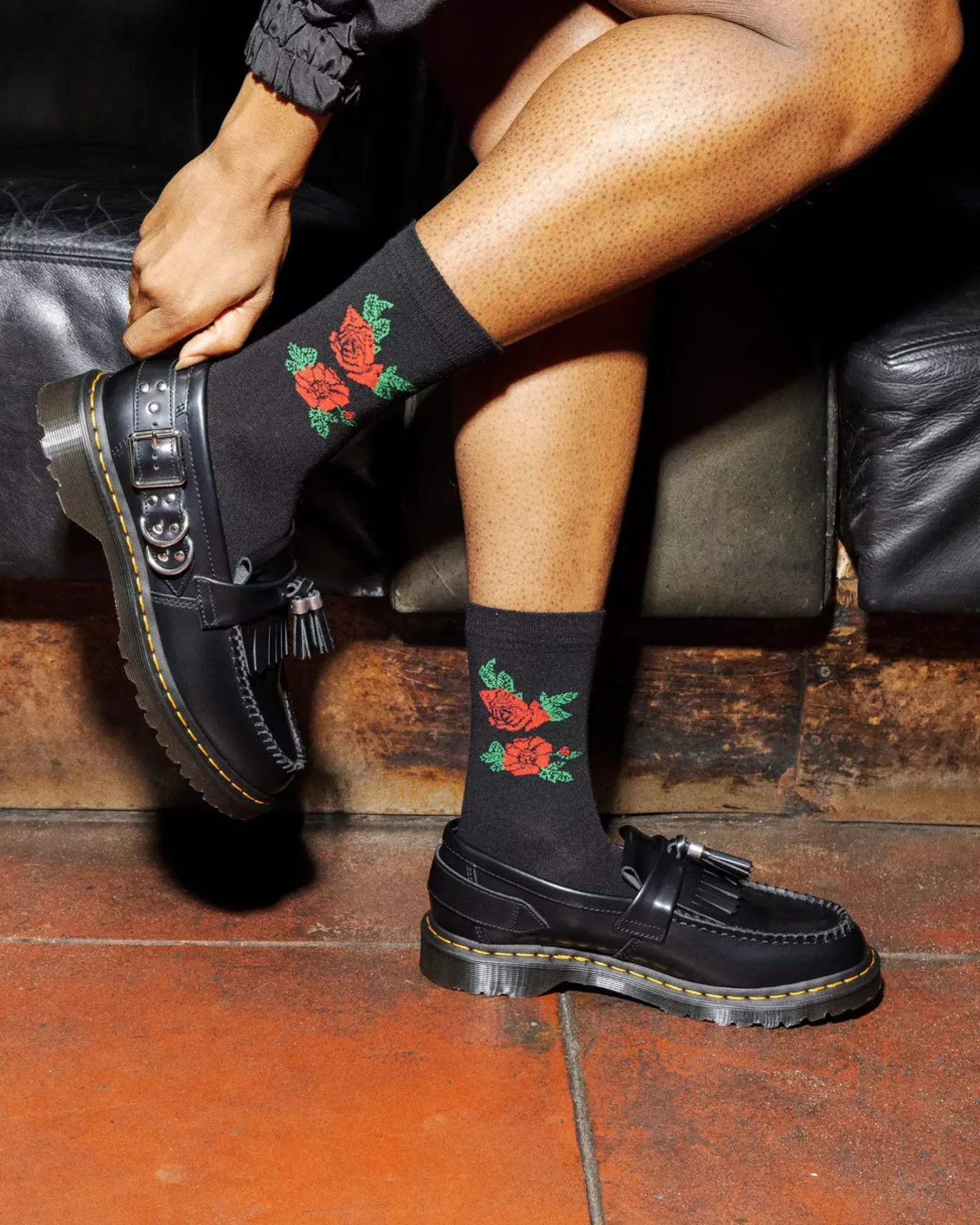 Originals|Shoes>Dr. Martens Adrian Hardware Polished Smooth Tassel Loafers Black — Polished Smooth
