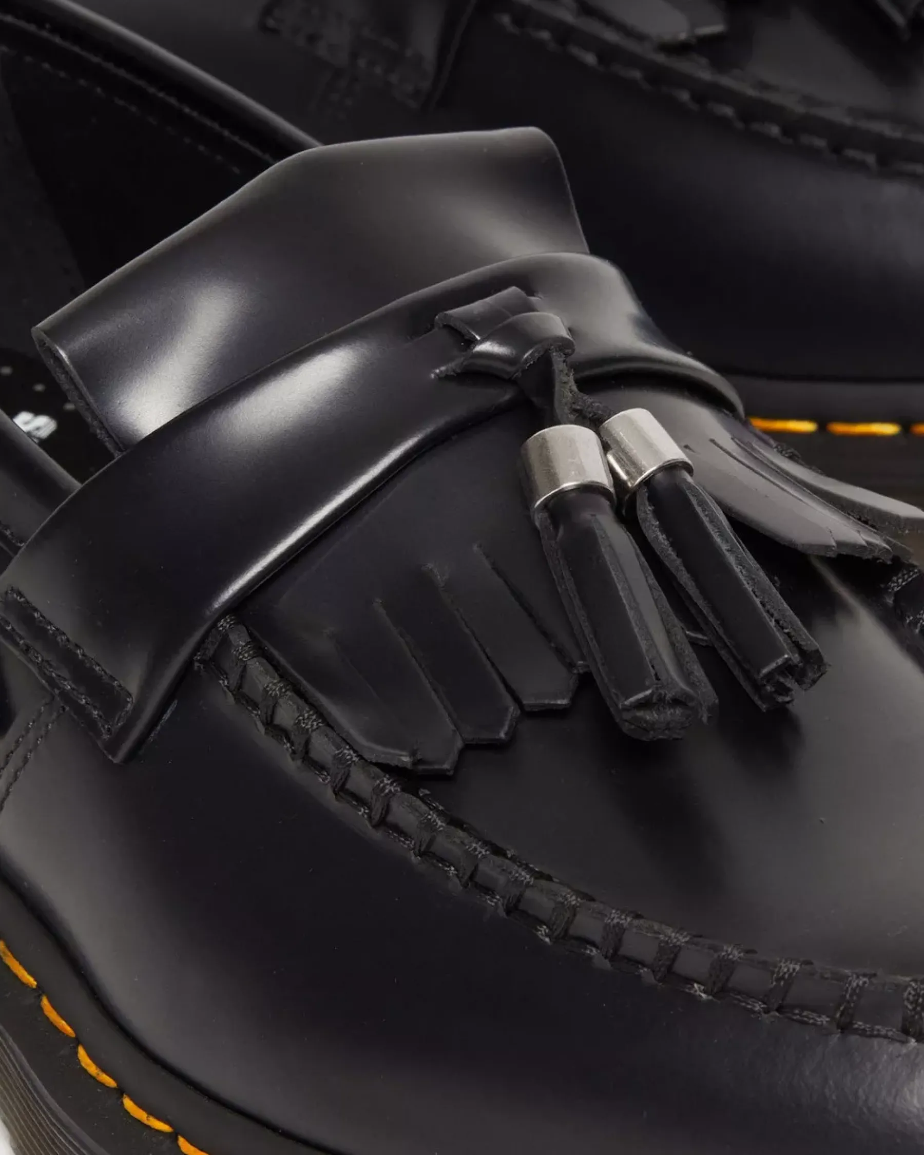 Originals|Shoes>Dr. Martens Adrian Hardware Polished Smooth Tassel Loafers Black — Polished Smooth