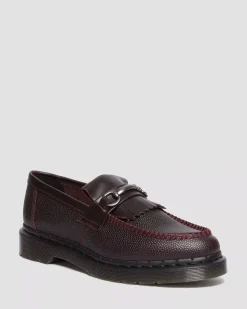 Originals|Shoes>Dr. Martens Adrian Snaffle Pebble Grain Leather Kiltie Loafers OXBLOOD