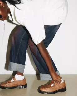 Originals|Shoes>Dr. Martens Adrian T-Bar Leather Mary Jane Shoes British Tan — Aniline
