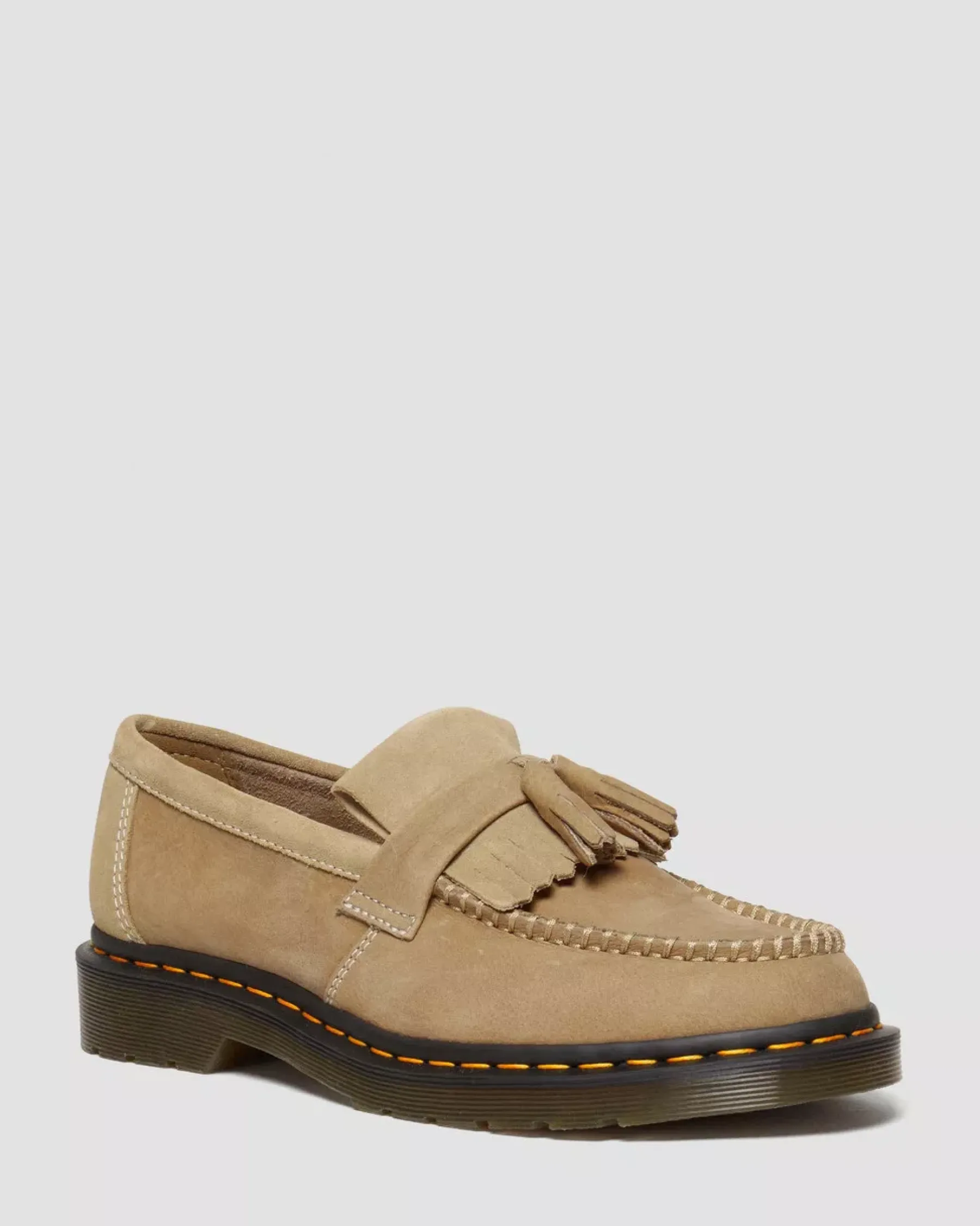 Originals|Shoes>Dr. Martens Adrian Tumbled Nubuck Leather Tassel Loafers Savannah Tan — Tumbled Nubuck