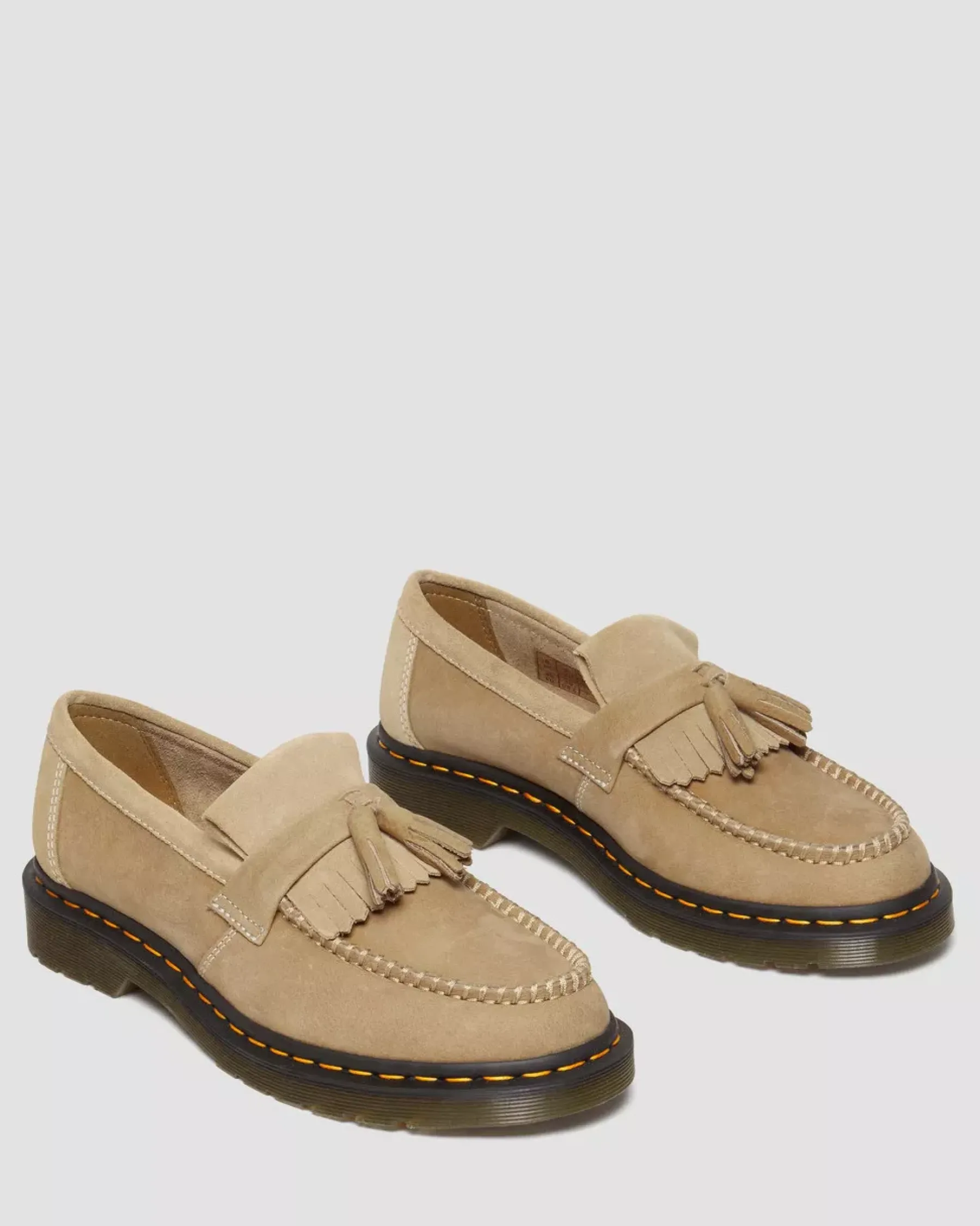 Originals|Shoes>Dr. Martens Adrian Tumbled Nubuck Leather Tassel Loafers Savannah Tan — Tumbled Nubuck