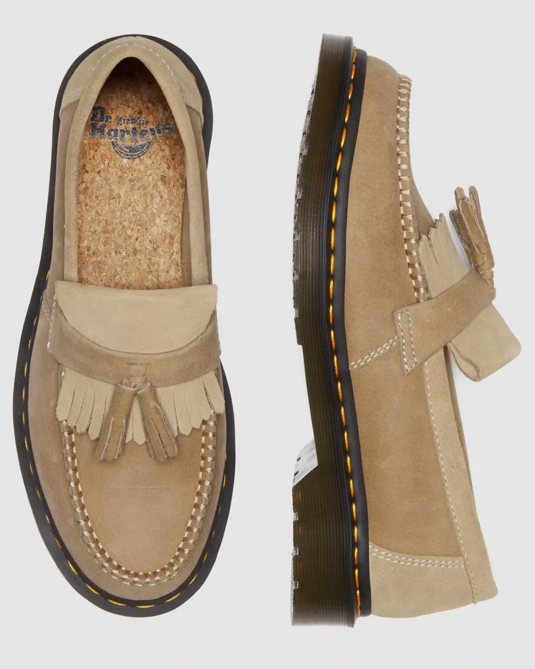 Originals|Shoes>Dr. Martens Adrian Tumbled Nubuck Leather Tassel Loafers Savannah Tan — Tumbled Nubuck