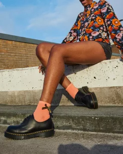 Socks|Accessories>Dr. Martens Ankle Bow Organic Cotton Blend Socks Coral — Cotton Blend
