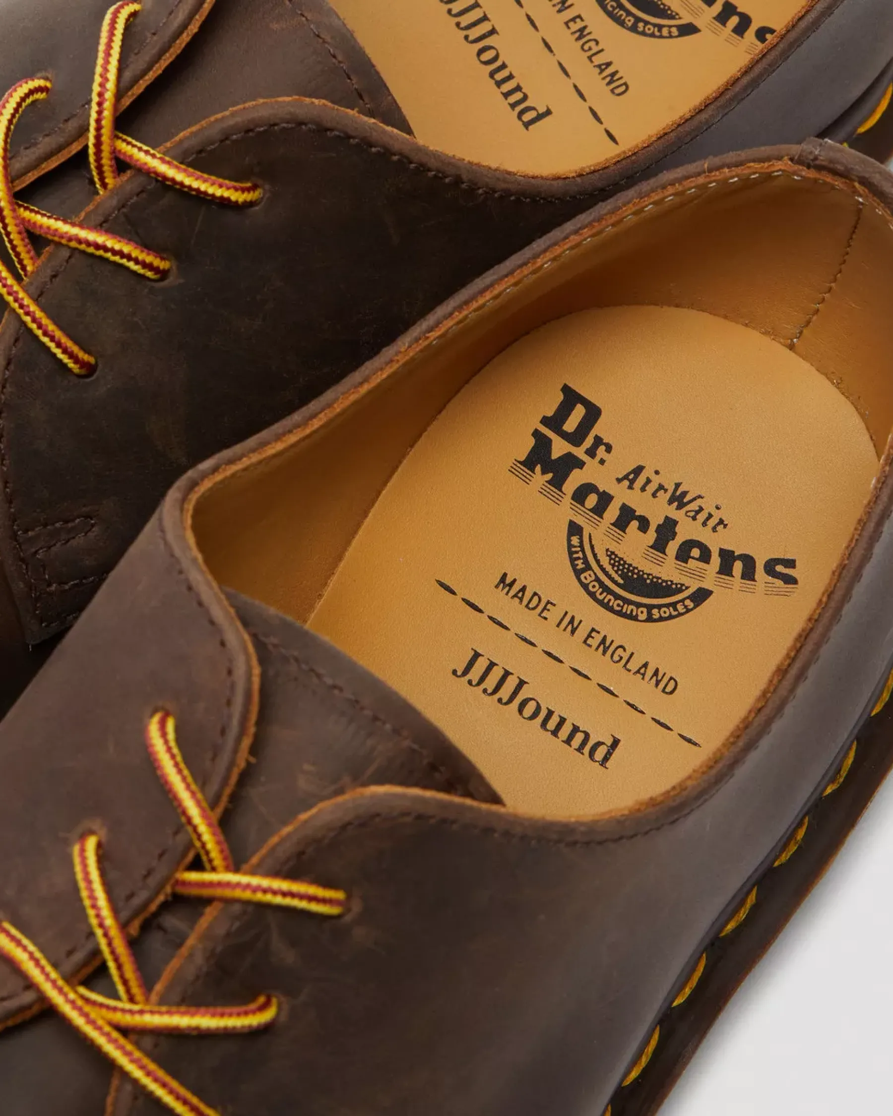 Sale|Oxfords>Dr. Martens Archie II JJJJound Crazy Horse Leather Lace Up Shoes Dark Brown — Crazy Horse