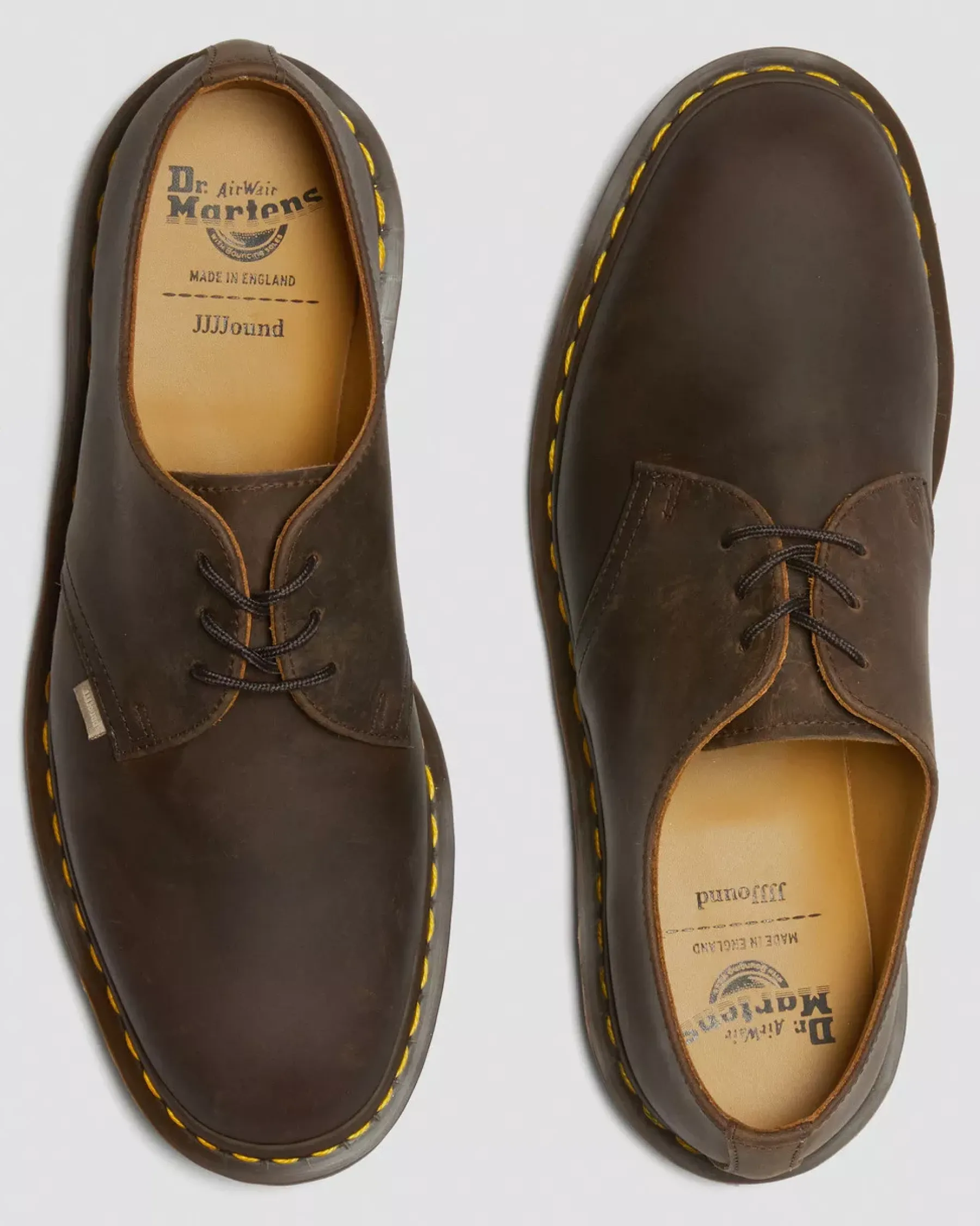 Sale|Oxfords>Dr. Martens Archie II JJJJound Crazy Horse Leather Lace Up Shoes Dark Brown — Crazy Horse