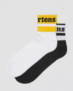 Socks|Accessories>Dr. Martens Athletic Logo Cotton Blend Short 2-Pack Socks Multi — Cotton Blend