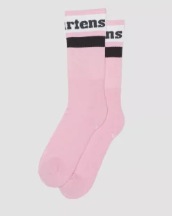 Socks|Accessories>Dr. Martens Athletic Logo Organic Cotton Blend Socks Fondant Pink — Cotton Blend
