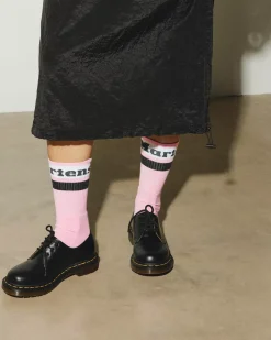 Socks|Accessories>Dr. Martens Athletic Logo Organic Cotton Blend Socks Fondant Pink — Cotton Blend