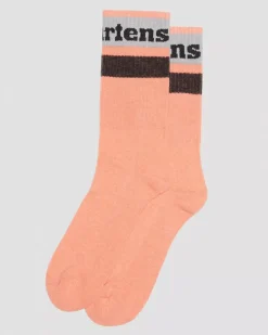 Socks|Sale>Dr. Martens Athletic Logo Organic Cotton Blend Socks Coral — Cotton Blend