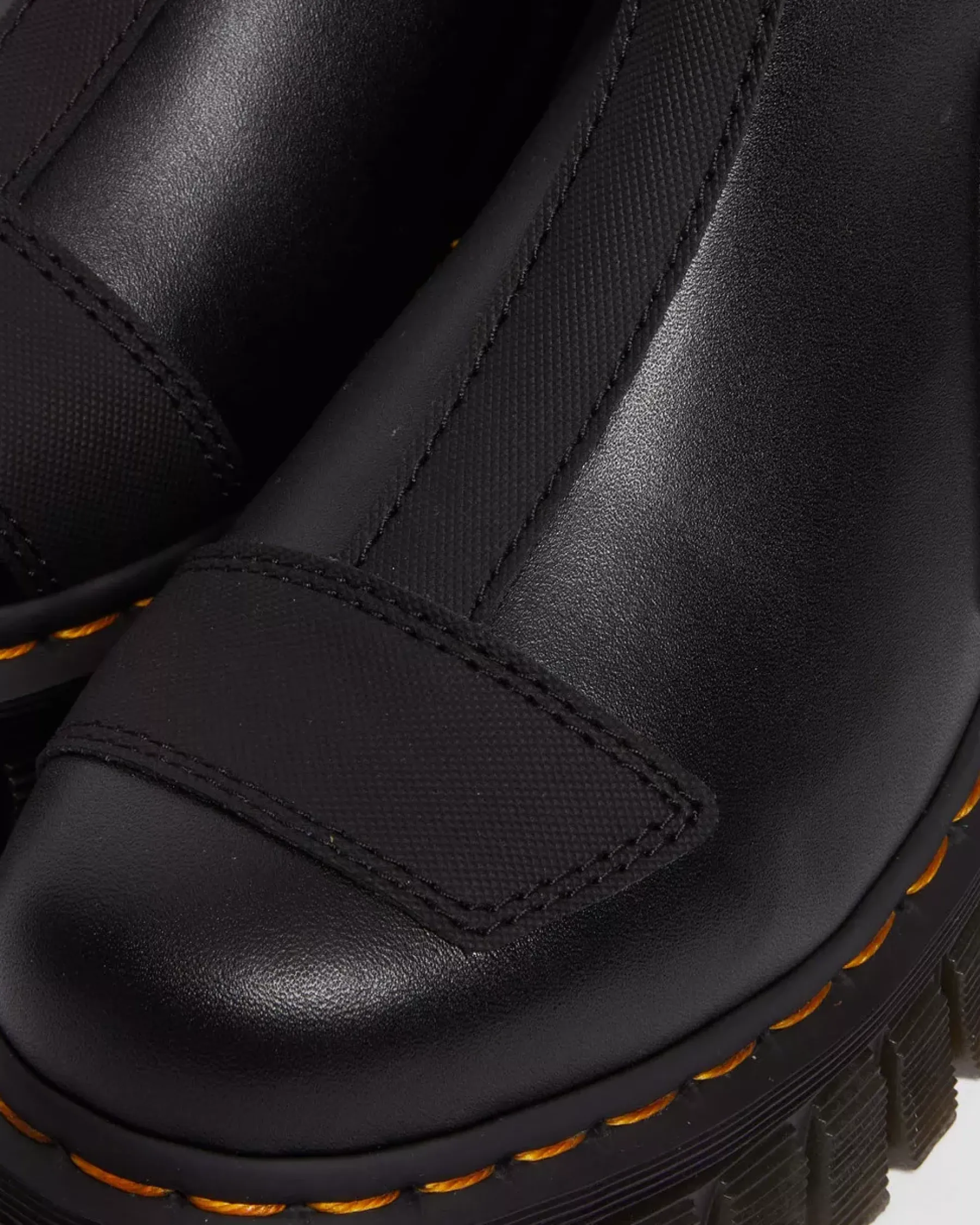 Platform Boots|Chelsea Boots>Dr. Martens Audrick Alternative Leather Chelsea Hi Platform Boots BLACK