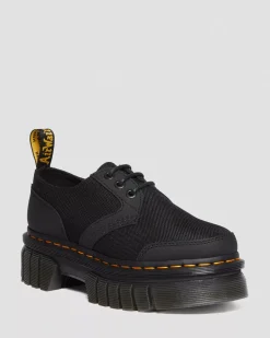 Oxfords|Platforms>Dr. Martens Audrick Poly & Leather Platform Shoes Black — Ajax+Extra Tough 50/50