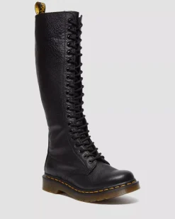 Originals|Boots>Dr. Martens 1B60 Virginia Leather Knee High Boots Black — Virginia