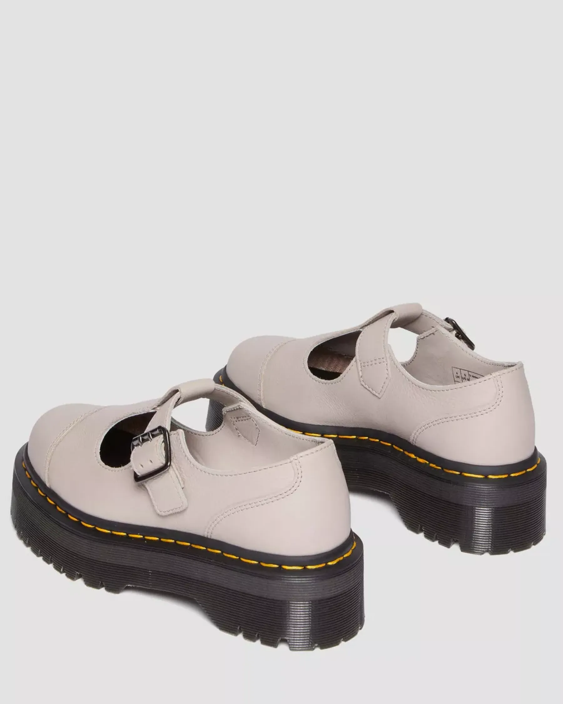 Sale|Platform Shoes>Dr. Martens Bethan Pisa Leather Platform Mary Jane Shoes VINTAGE TAUPE — Pisa