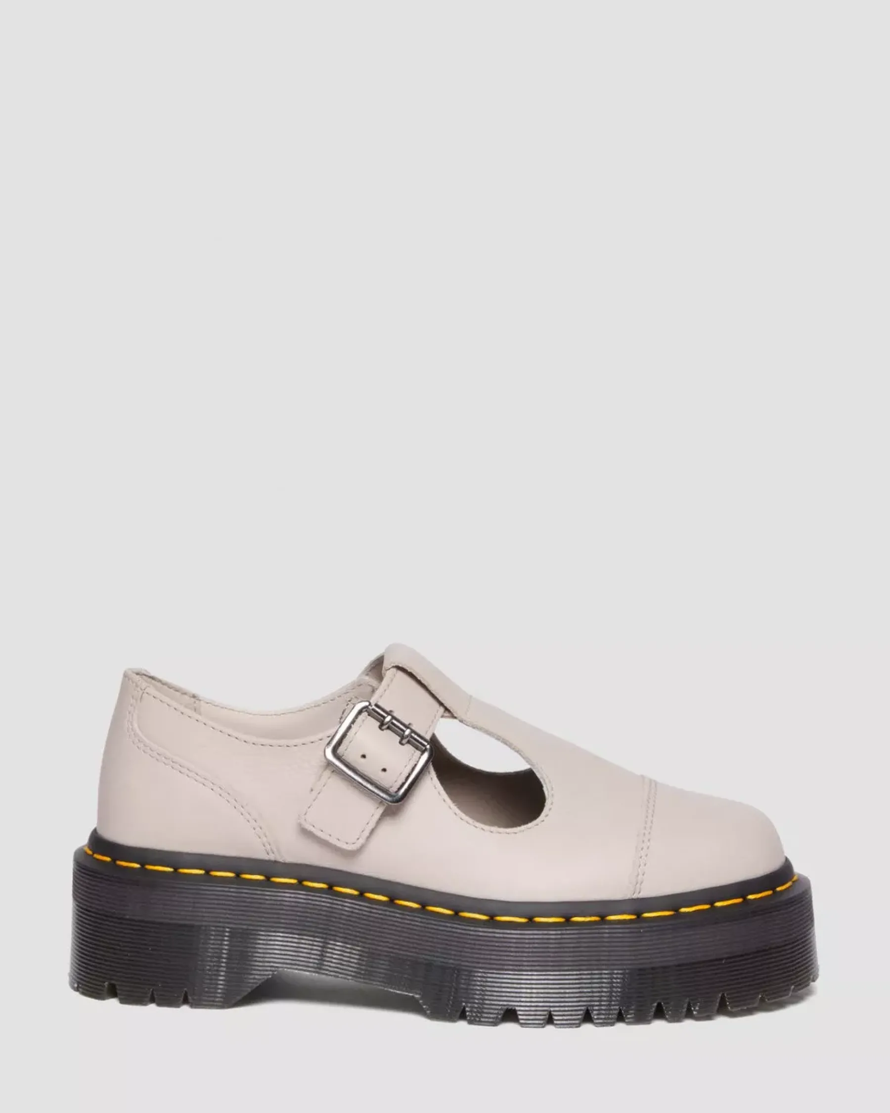 Sale|Platform Shoes>Dr. Martens Bethan Pisa Leather Platform Mary Jane Shoes VINTAGE TAUPE — Pisa