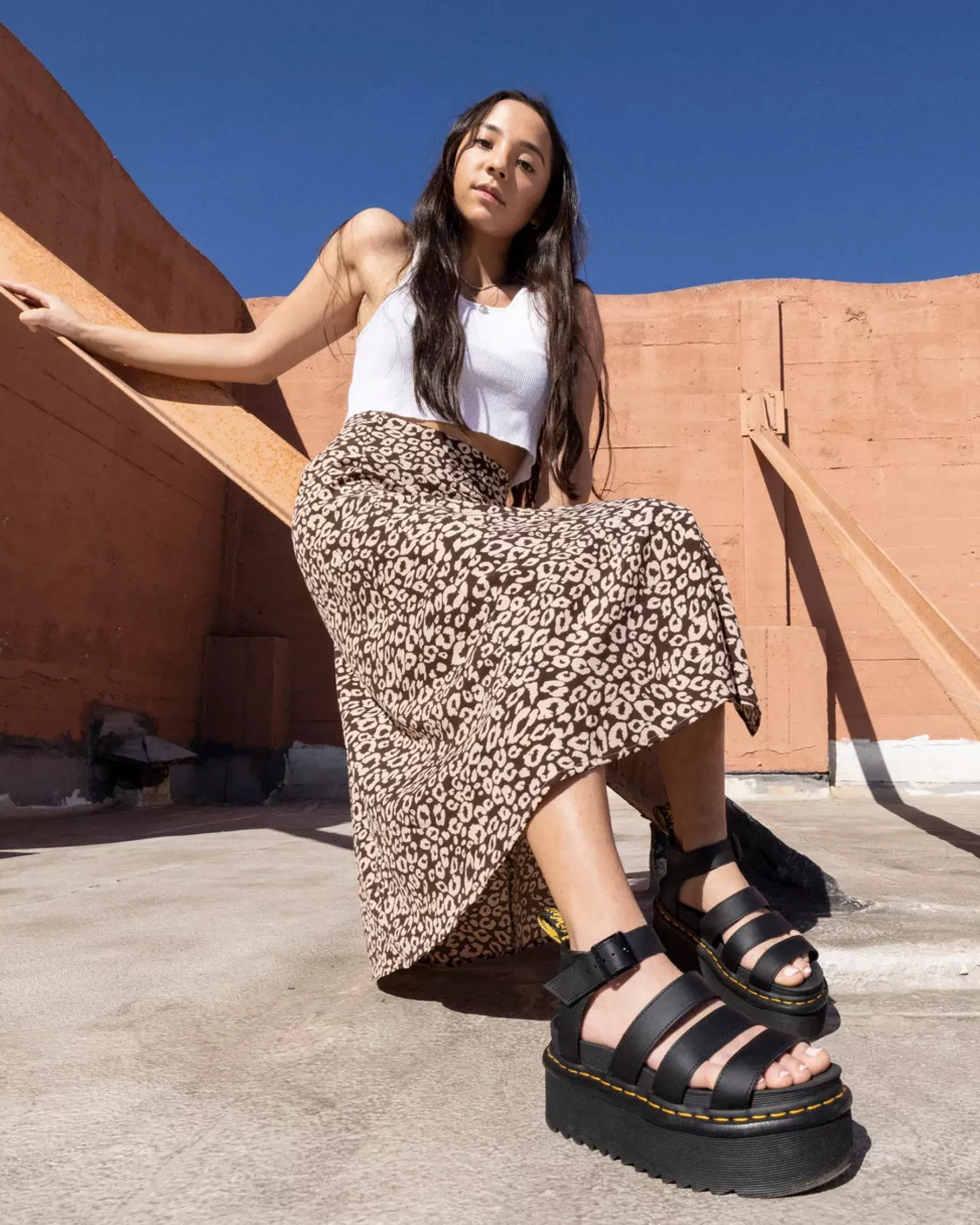 Bestsellers|Platform Sandals>Dr. Martens Blaire Hydro Leather Platform Strap Sandals Black — Hydro Leather
