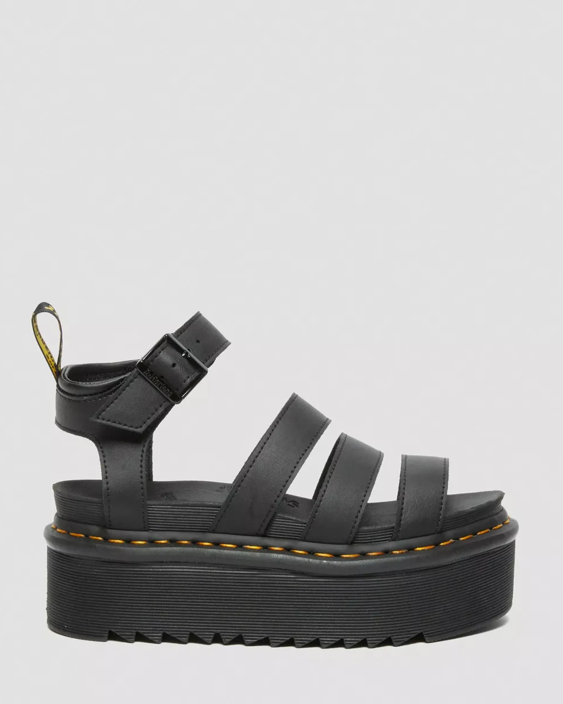 Bestsellers|Platform Sandals>Dr. Martens Blaire Hydro Leather Platform Strap Sandals Black — Hydro Leather