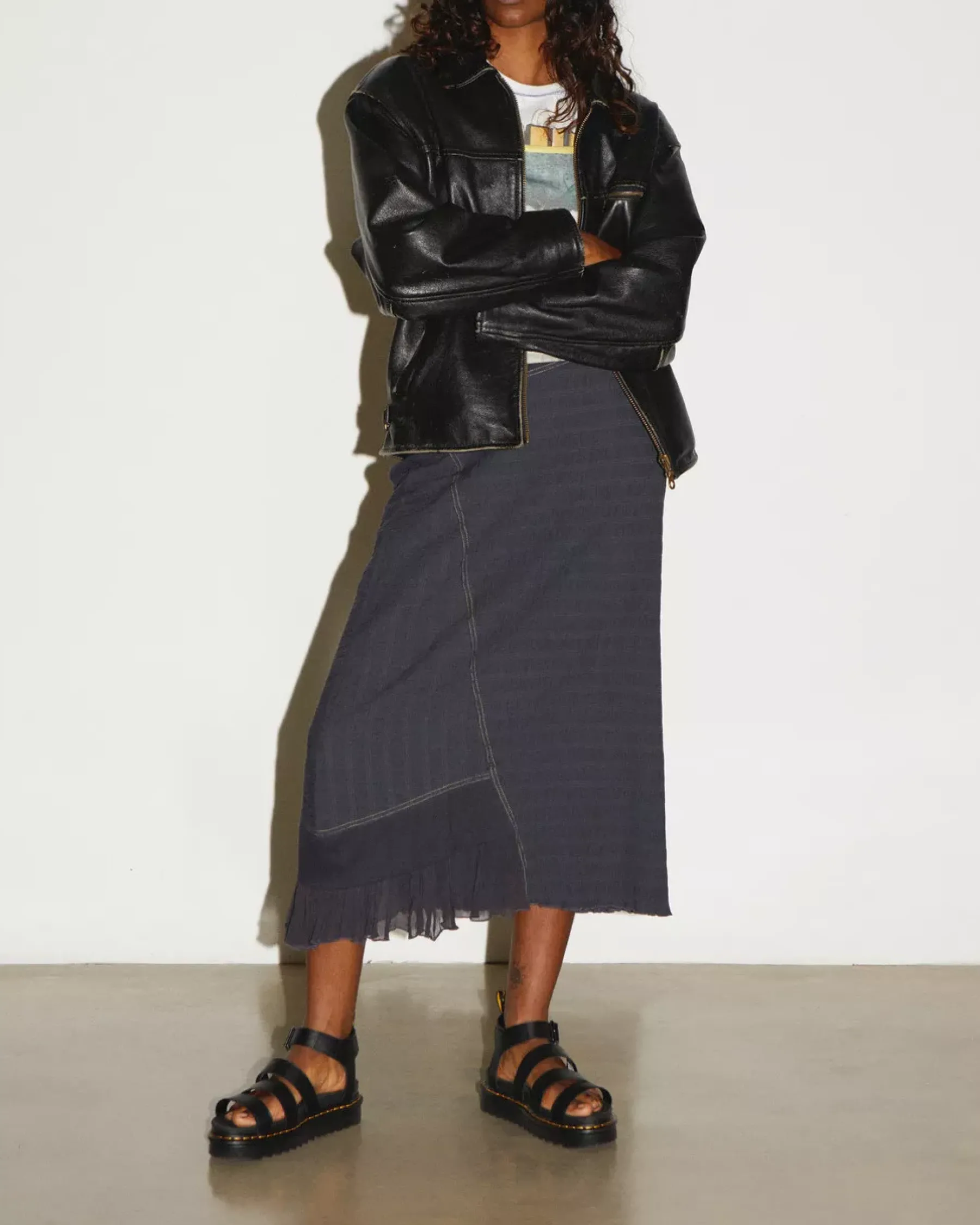 Bestsellers|Platform Sandals>Dr. Martens Blaire Hydro Leather Strap Sandals Black — Hydro Leather