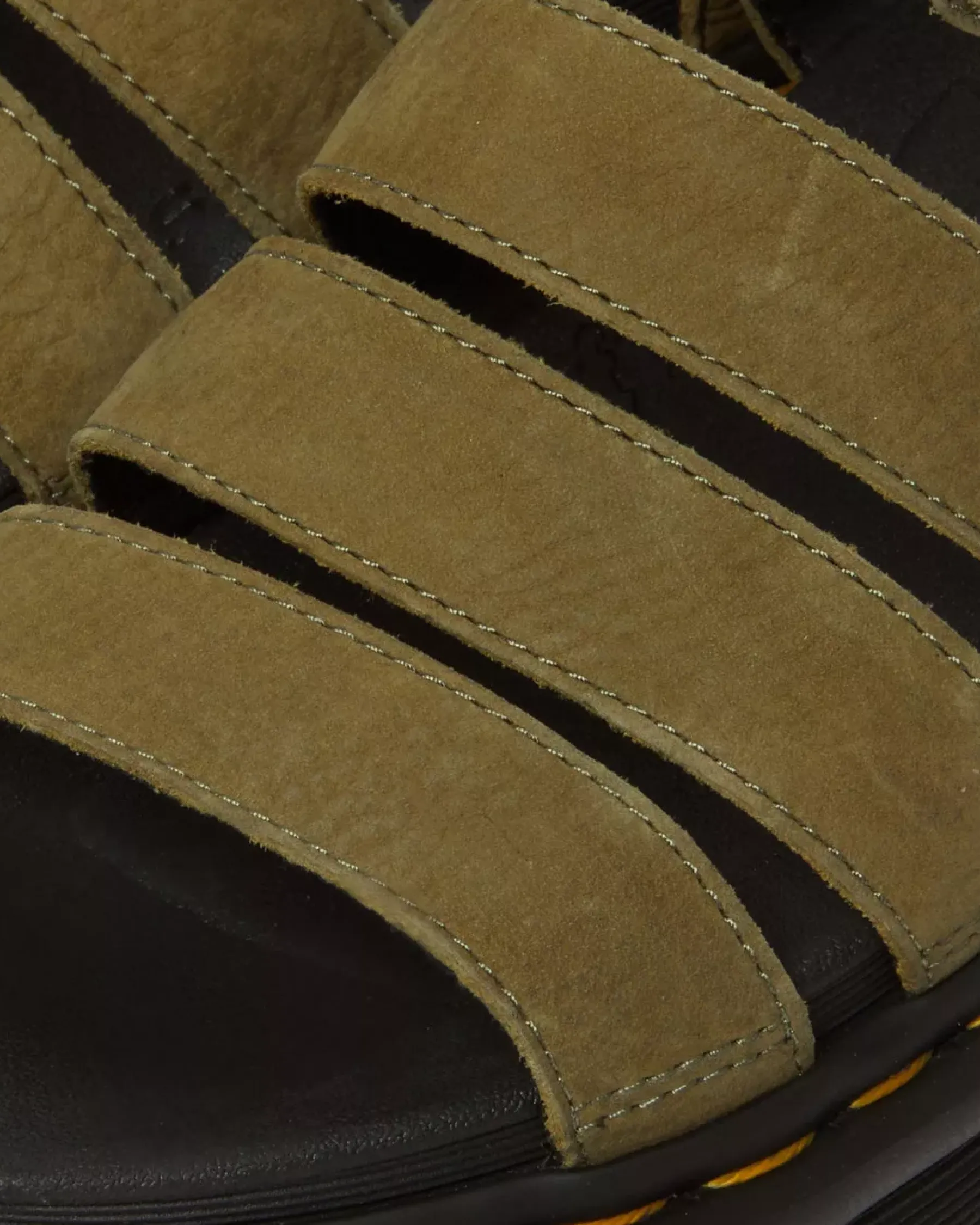 Strap Sandals|Sandals>Dr. Martens Blaire Tumbled Nubuck Leather Sandals Muted Olive — Tumbled Nubuck