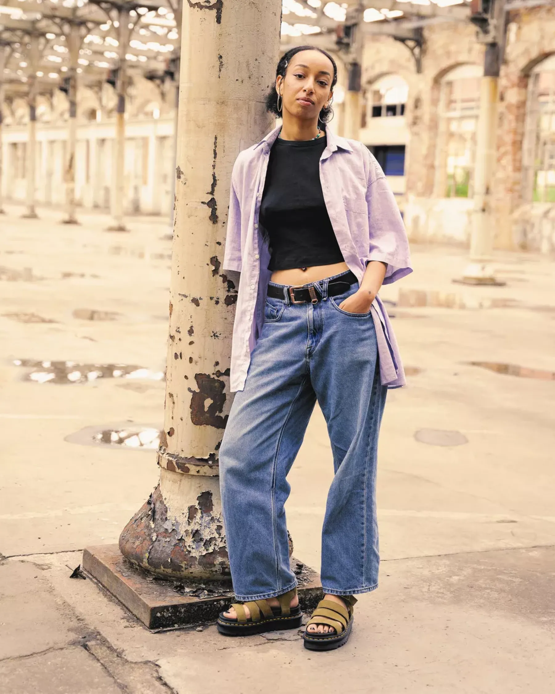 Strap Sandals|Sandals>Dr. Martens Blaire Tumbled Nubuck Leather Sandals Savannah Tan — Tumbled Nubuck