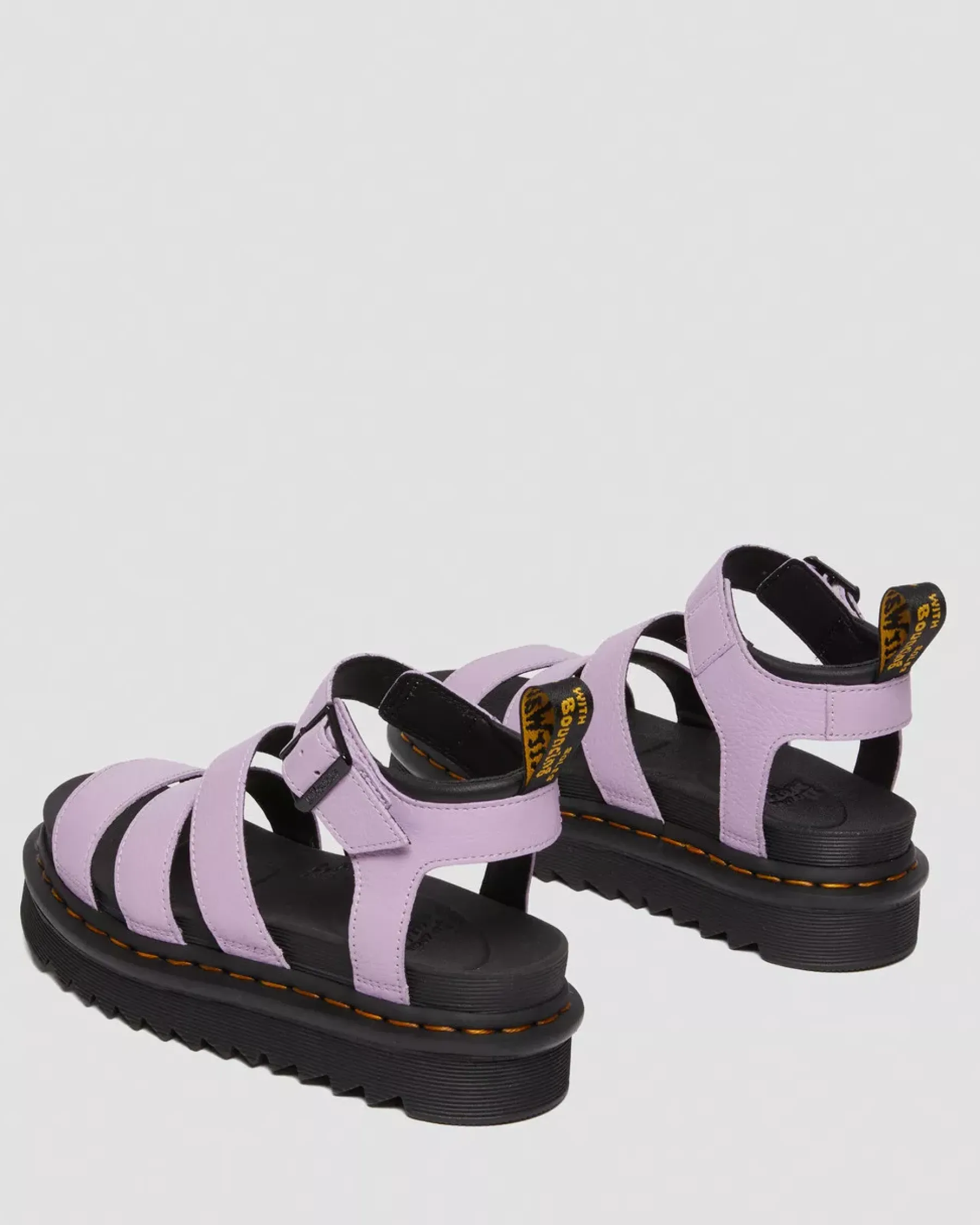 Sale|Platform Sandals>Dr. Martens Blaire Women's Pisa Leather Strap Sandals Lilac — Pisa