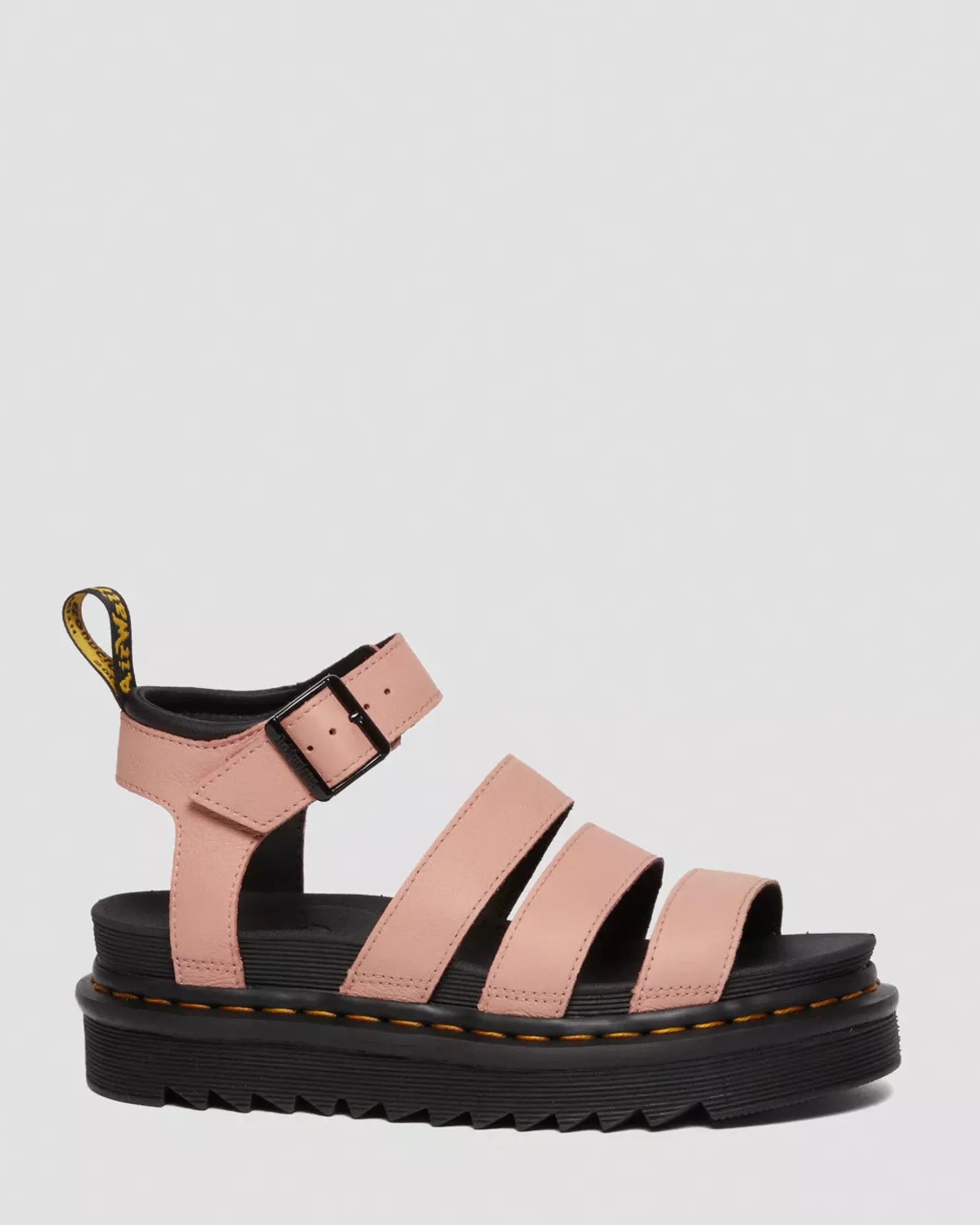 Sale|Platform Sandals>Dr. Martens Blaire Women's Pisa Leather Strap Sandals Peach Beige — Pisa