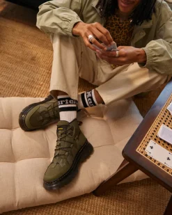 Sale|Casual Boots>Dr. Martens Boury Leather Casual Boots Khaki Green — Ajax+Extra Tough 50/50