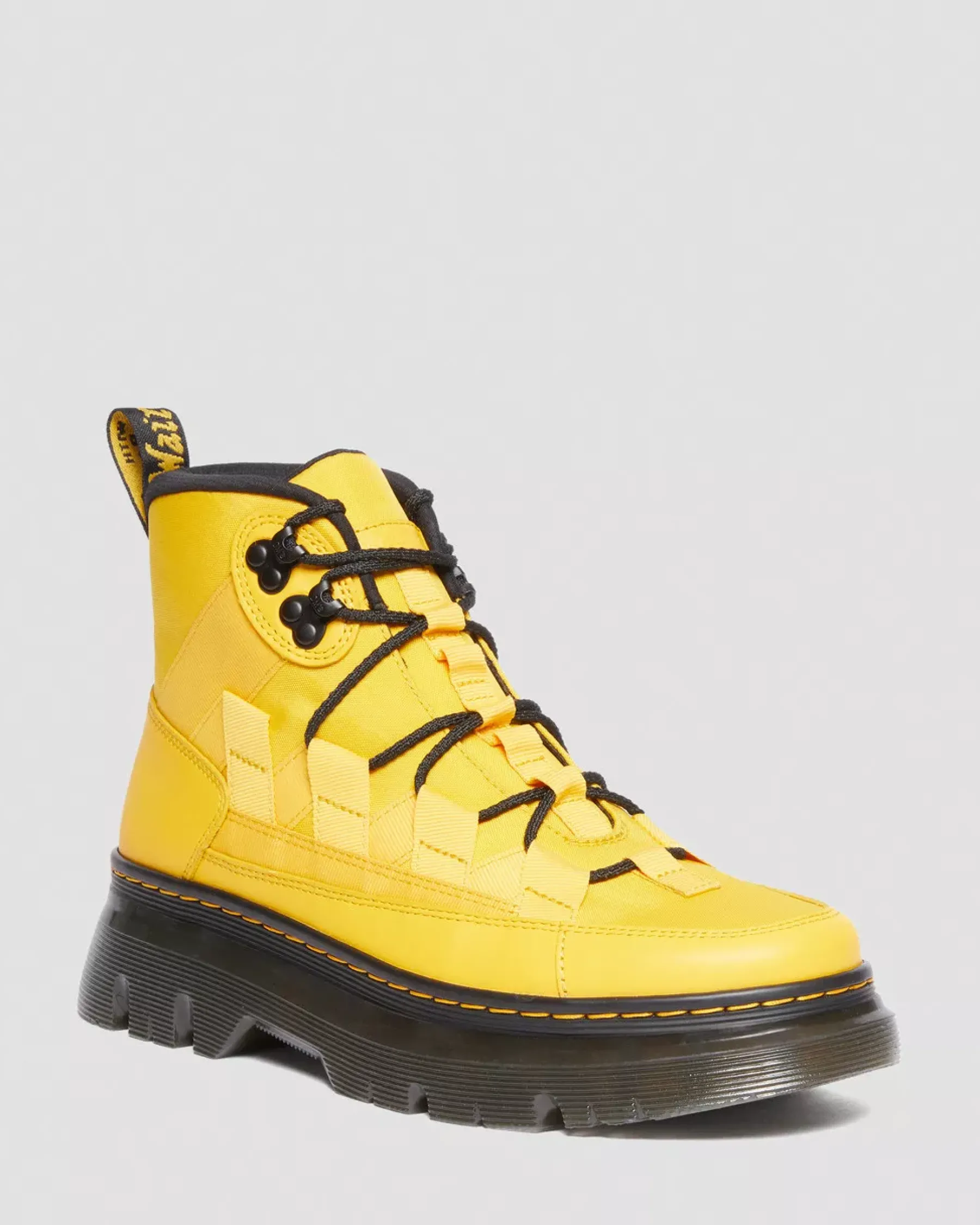 Sale|Casual Boots>Dr. Martens Boury Nylon & Leather Casual Boots Yellow — Cyclone Nylon+Lapstone