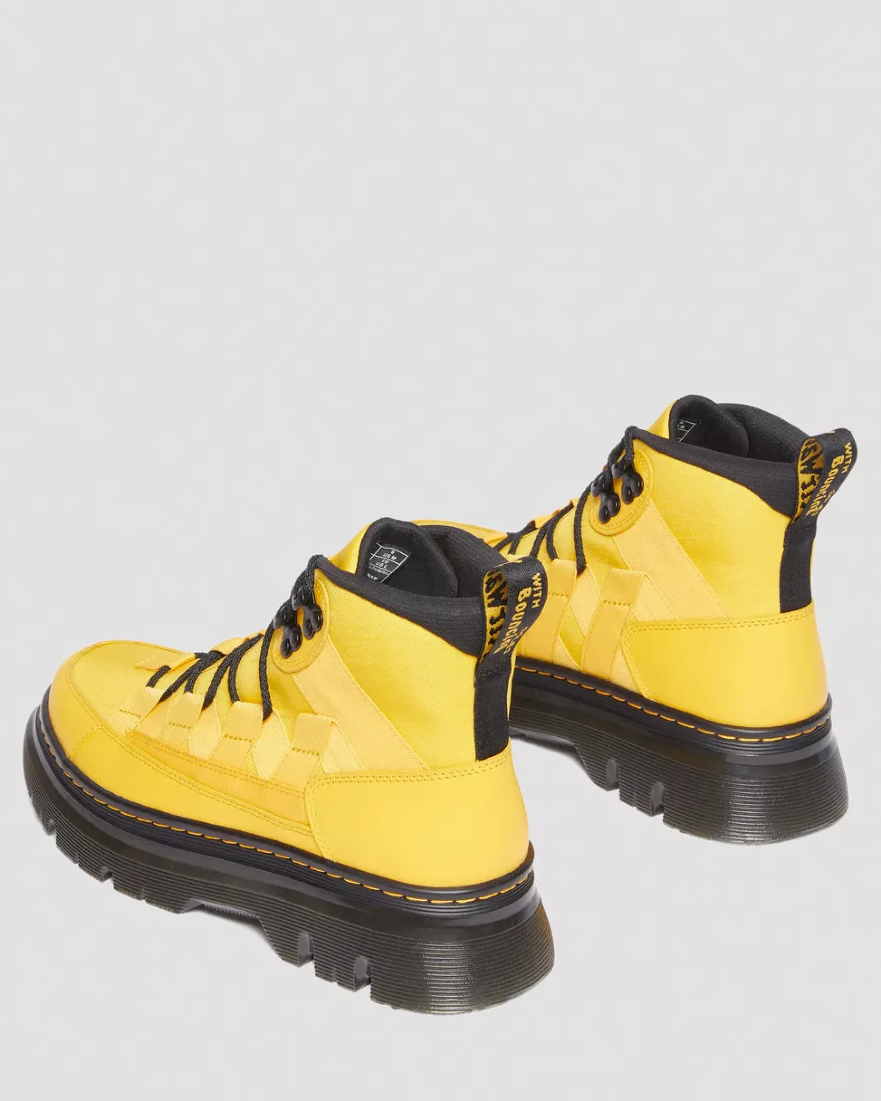 Sale|Casual Boots>Dr. Martens Boury Nylon & Leather Casual Boots Yellow — Cyclone Nylon+Lapstone