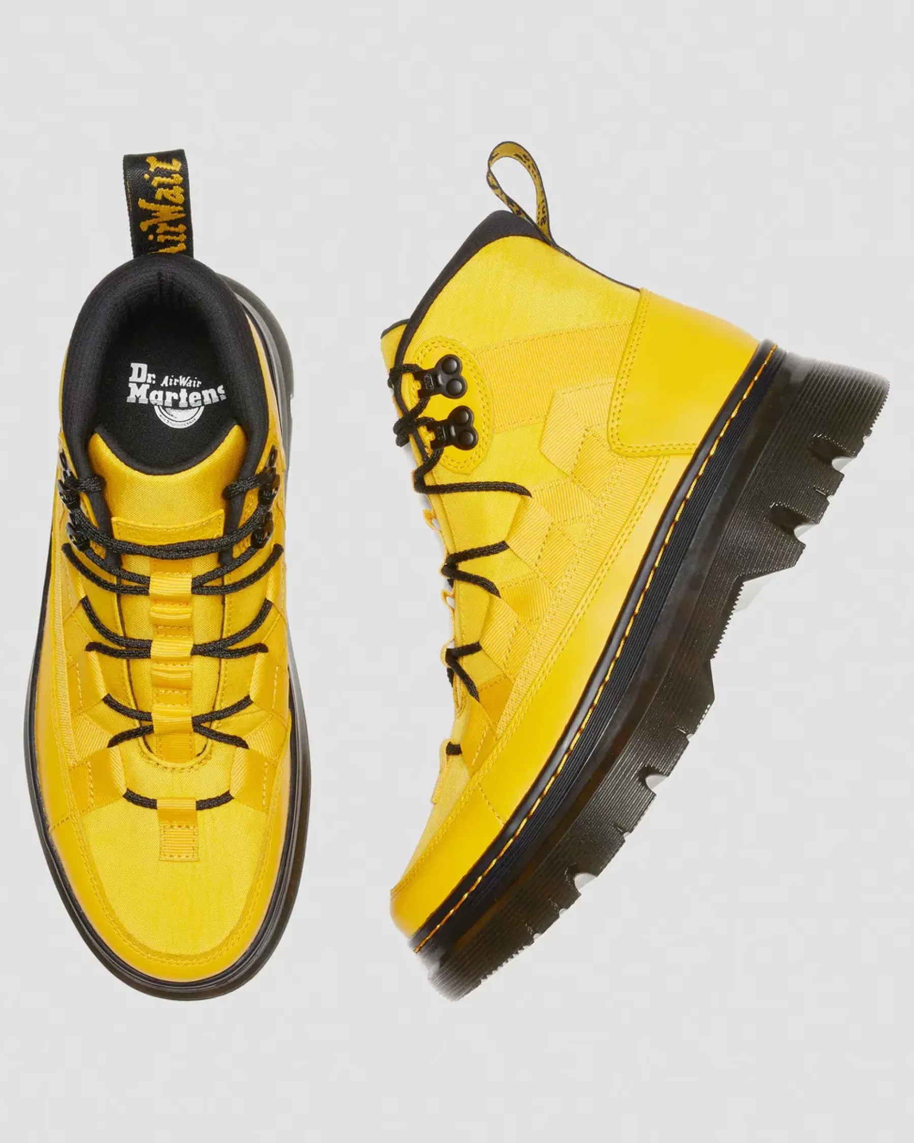 Sale|Casual Boots>Dr. Martens Boury Nylon & Leather Casual Boots Yellow — Cyclone Nylon+Lapstone