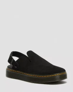 Bestsellers|Shoes>Dr. Martens Carlson Suede Casual Slingback Mules Black — E.H.Suede