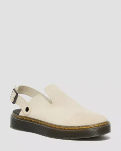 Bestsellers|Mules & Slides>Dr. Martens Carlson Suede Casual Slingback Mules Sand — E.H.Suede