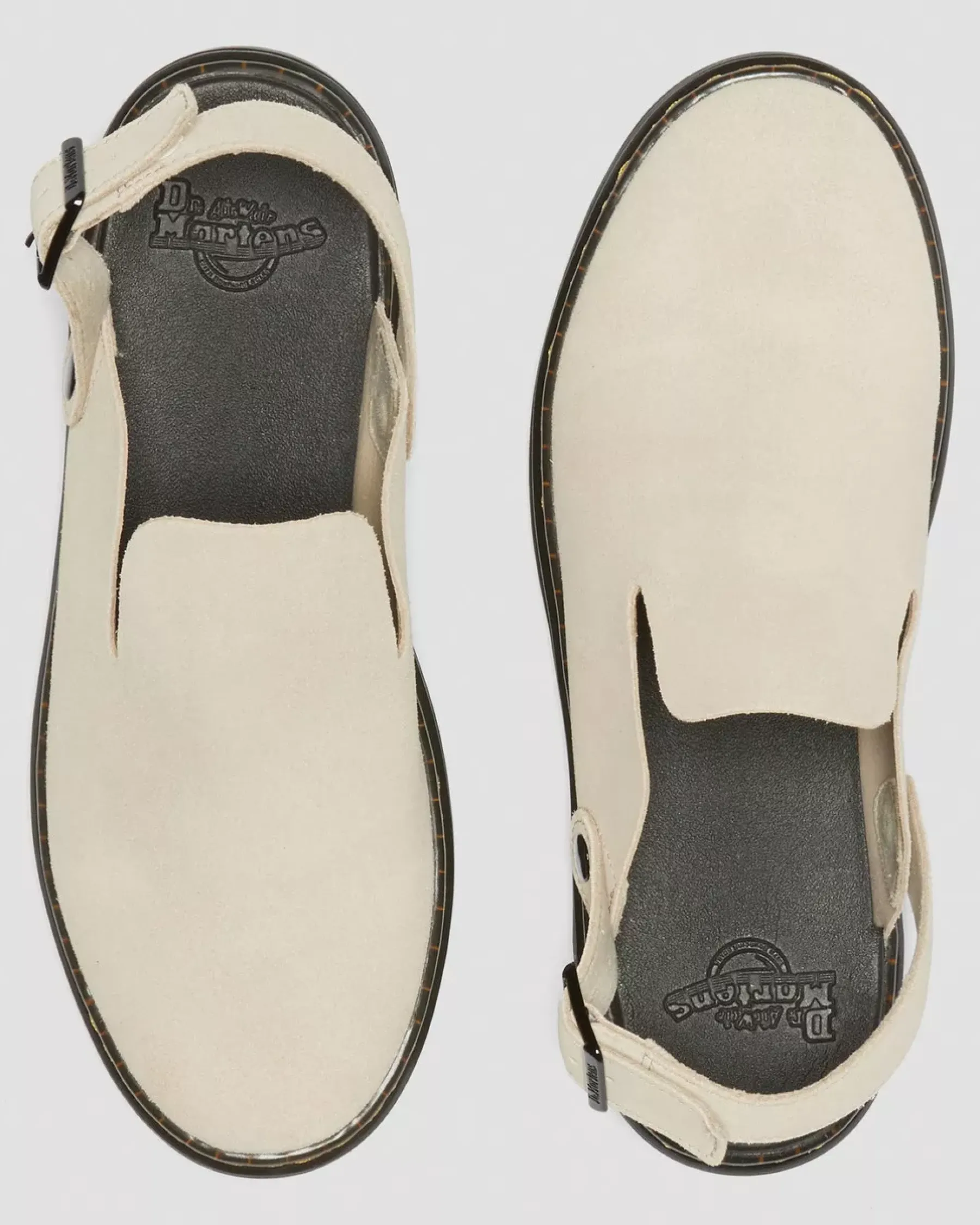 Bestsellers|Mules & Slides>Dr. Martens Carlson Suede Casual Slingback Mules Sand — E.H.Suede