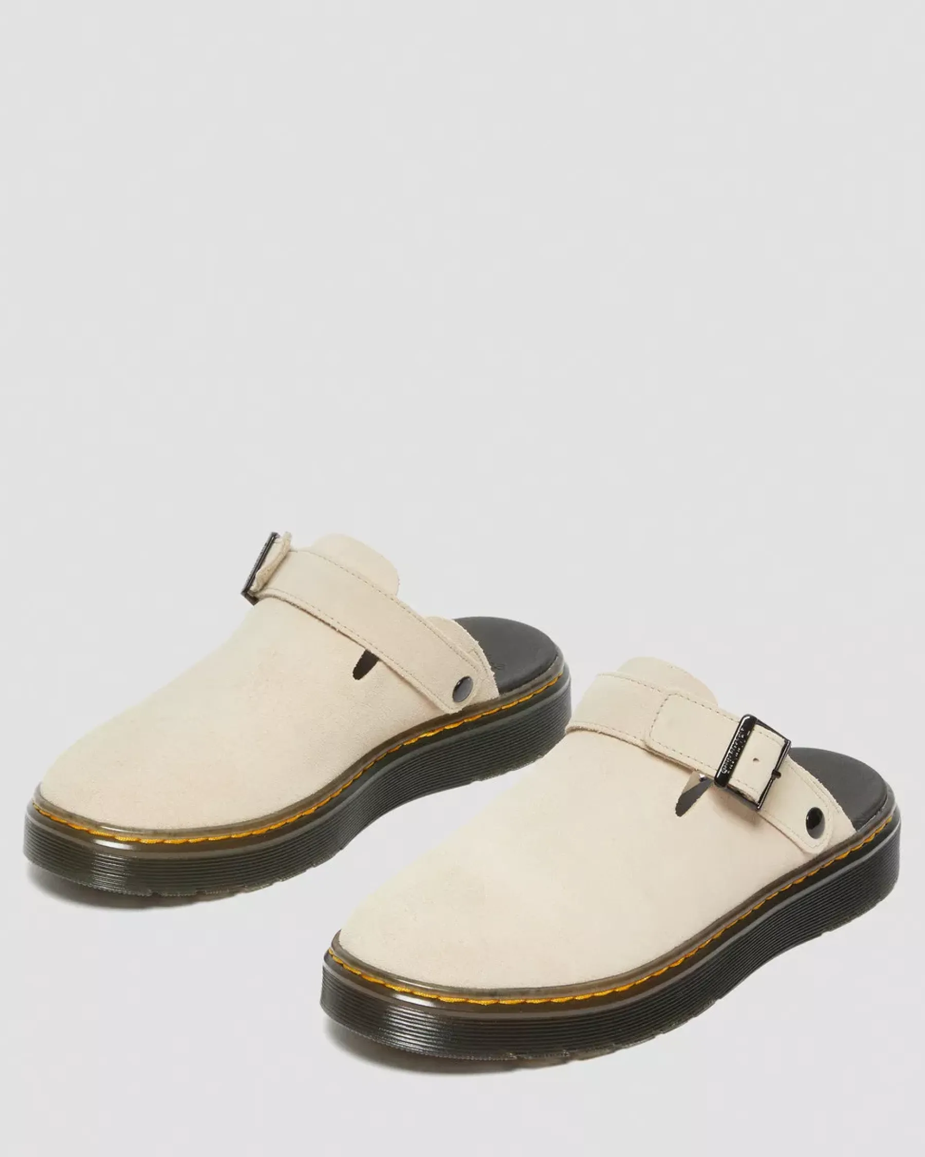 Bestsellers|Mules & Slides>Dr. Martens Carlson Suede Casual Slingback Mules Sand — E.H.Suede