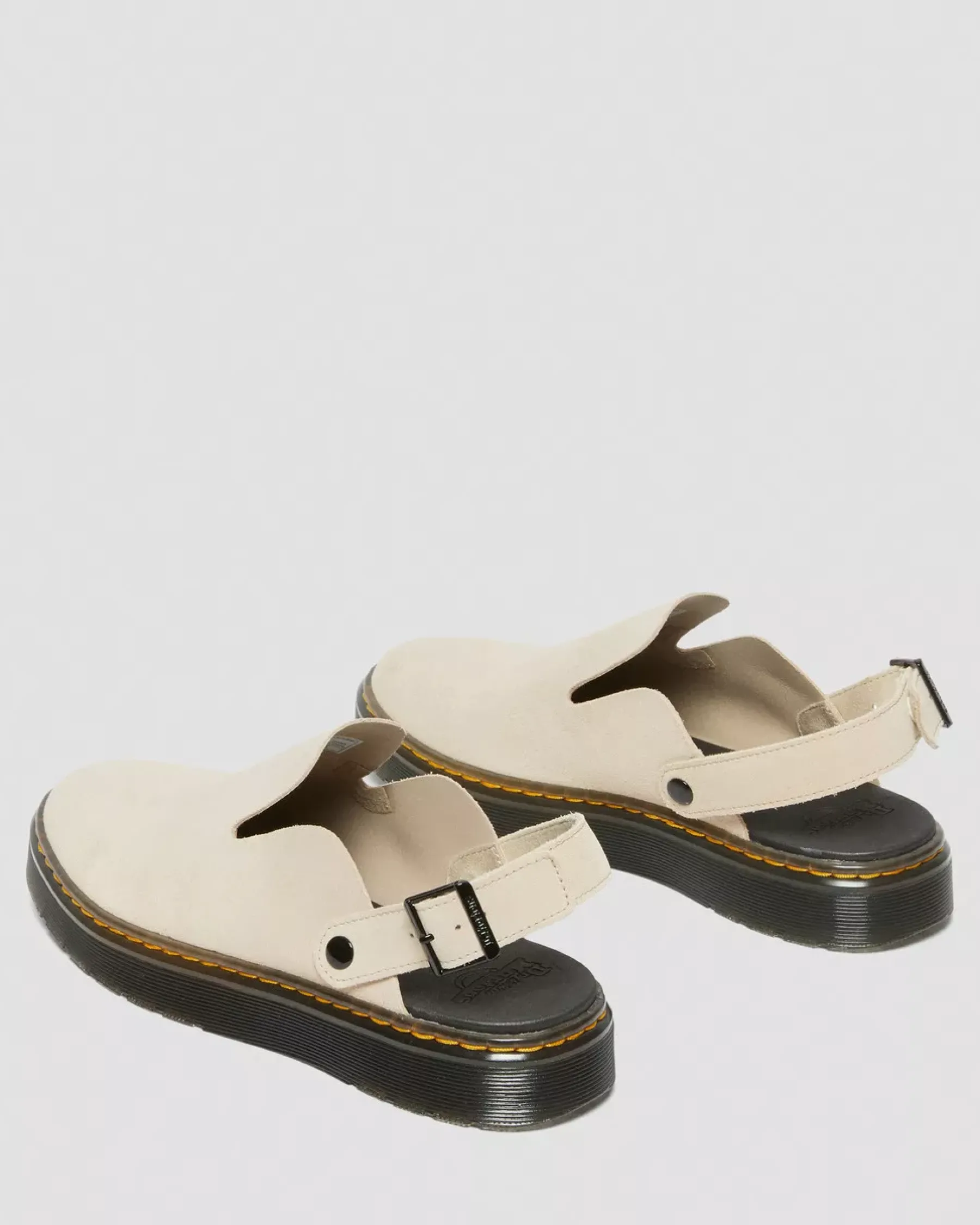 Bestsellers|Mules & Slides>Dr. Martens Carlson Suede Casual Slingback Mules Sand — E.H.Suede