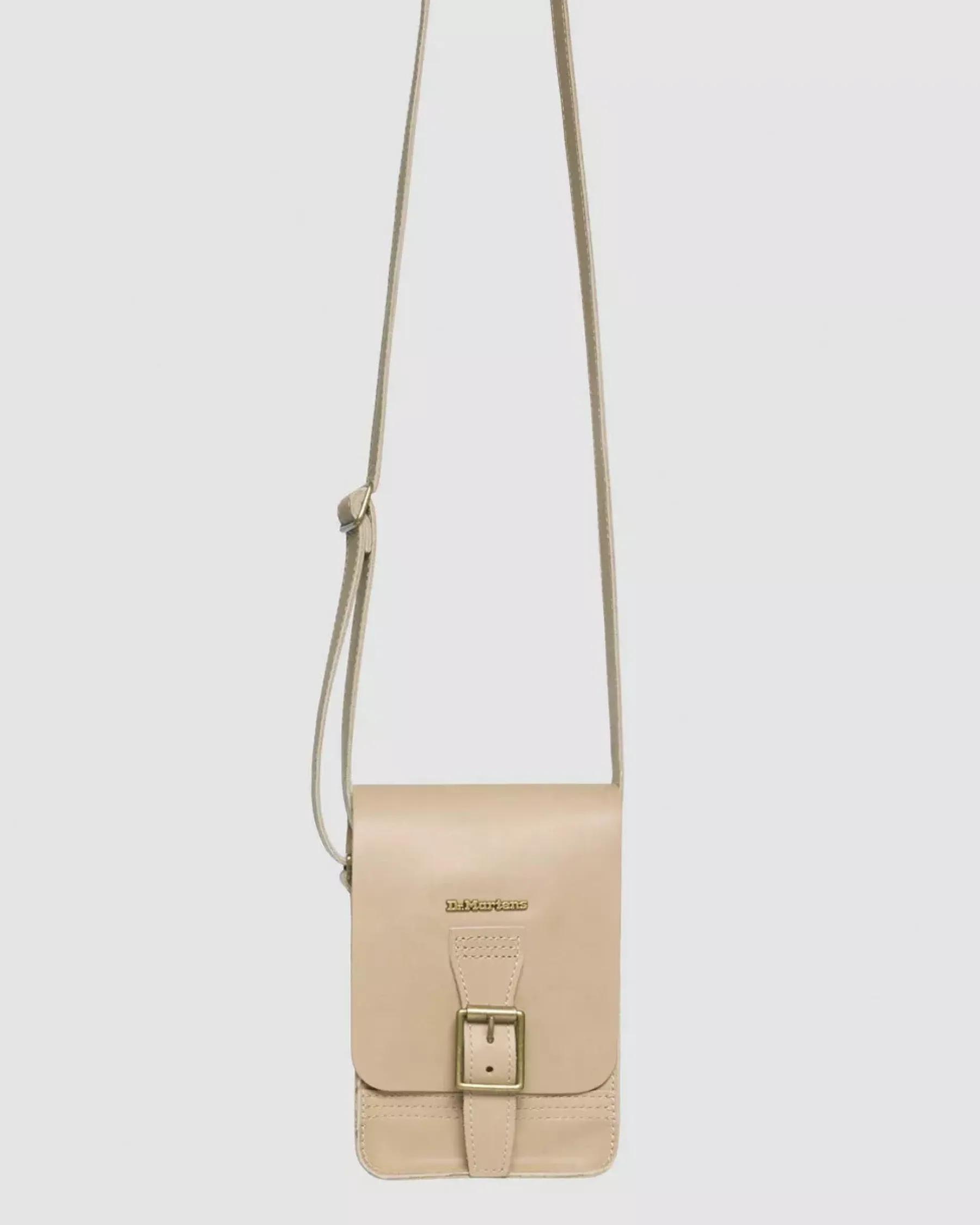 Accessories|Bags>Dr. Martens Carrara Leather Vertical Crossbody Bag Beige — Carrara