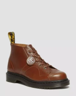 Originals|Ankle Boots>Dr. Martens Church Buckingham Leather Monkey Boots Urban Brown — Buckingham