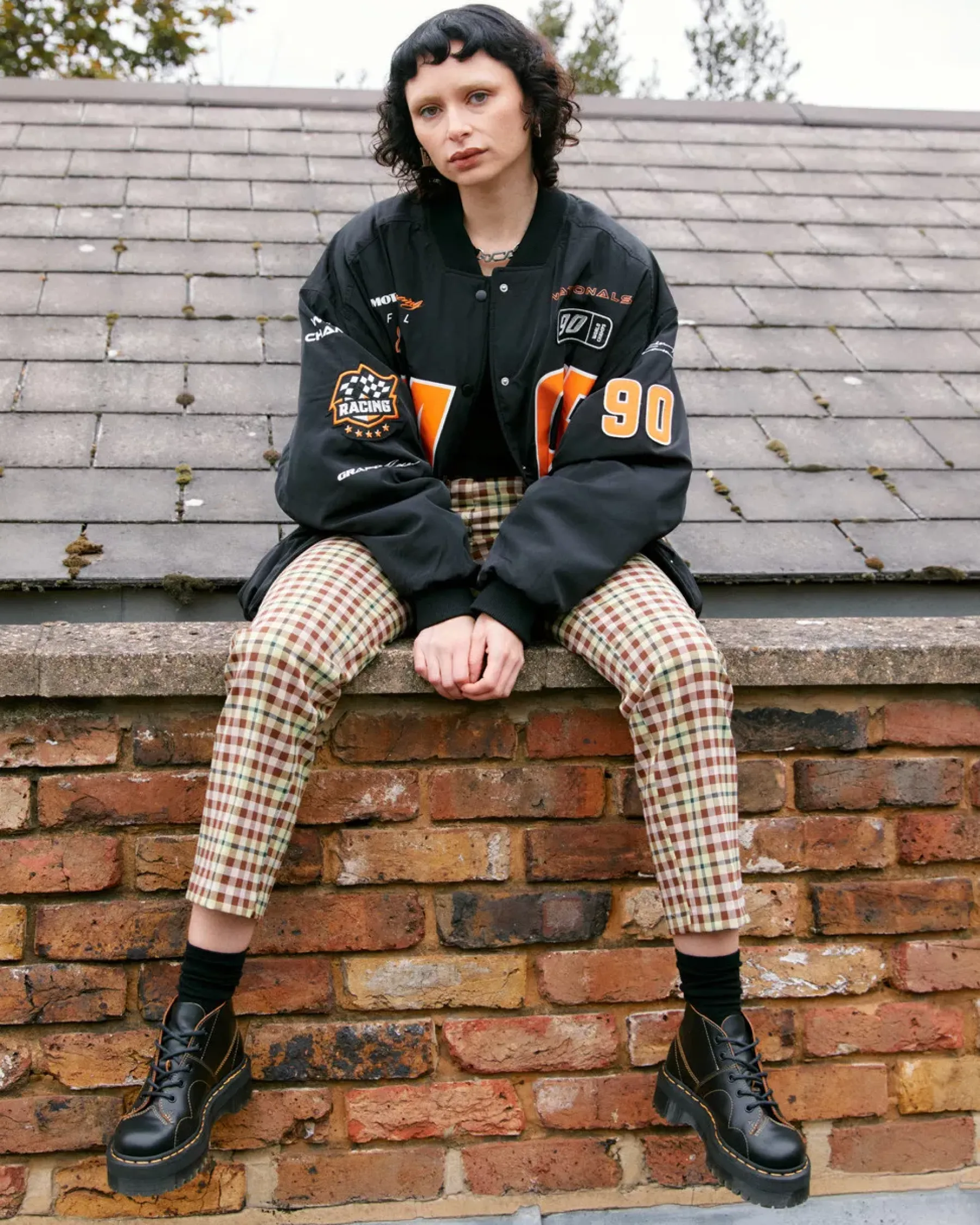Bestsellers|Platform Boots>Dr. Martens Church Platform Monkey Boots Black — Vintage Smooth
