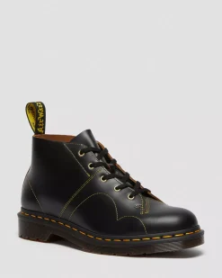 Originals|Ankle Boots>Dr. Martens Church Vintage Monkey Boots Black — Vintage Smooth