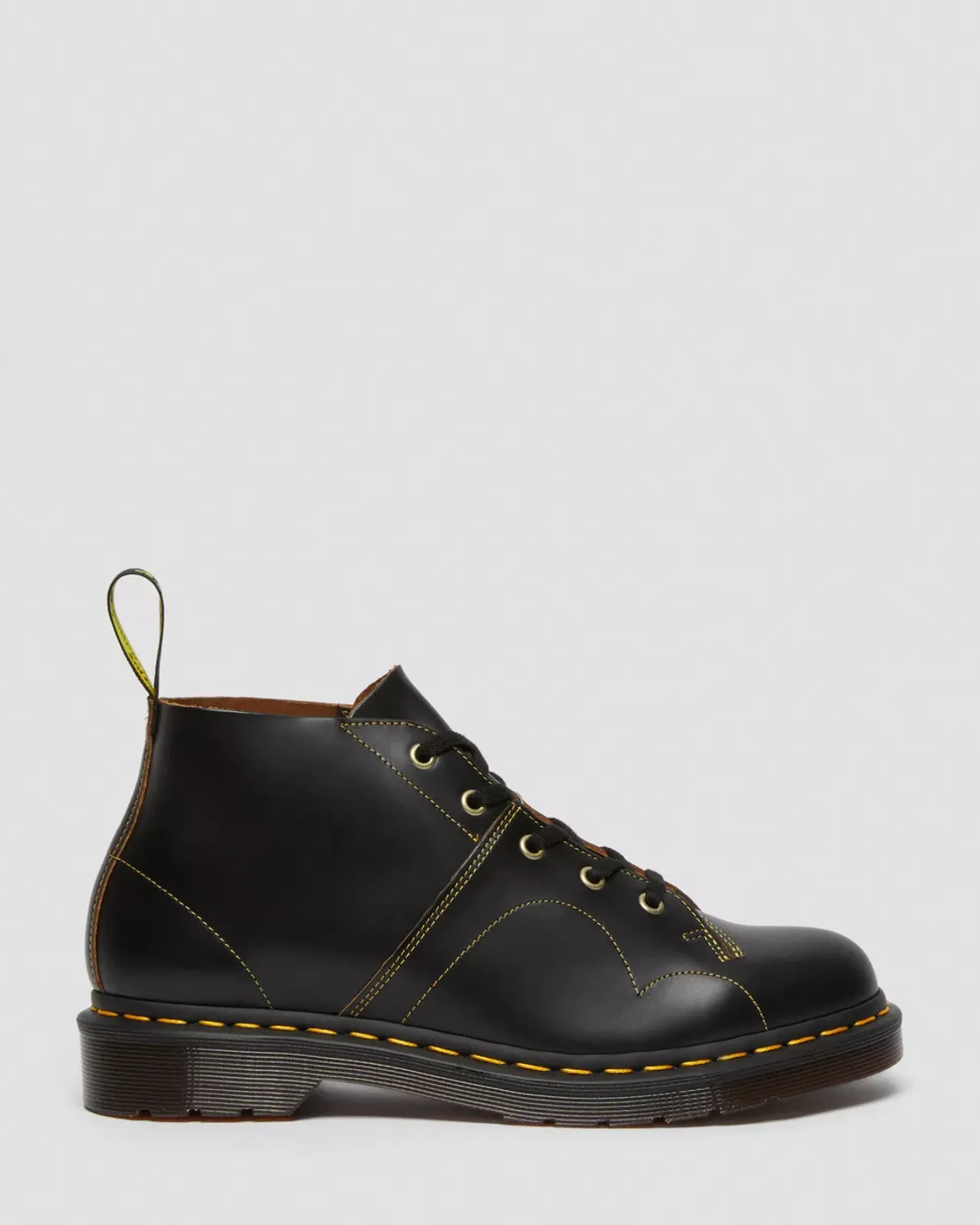 Originals|Ankle Boots>Dr. Martens Church Vintage Monkey Boots Black — Vintage Smooth