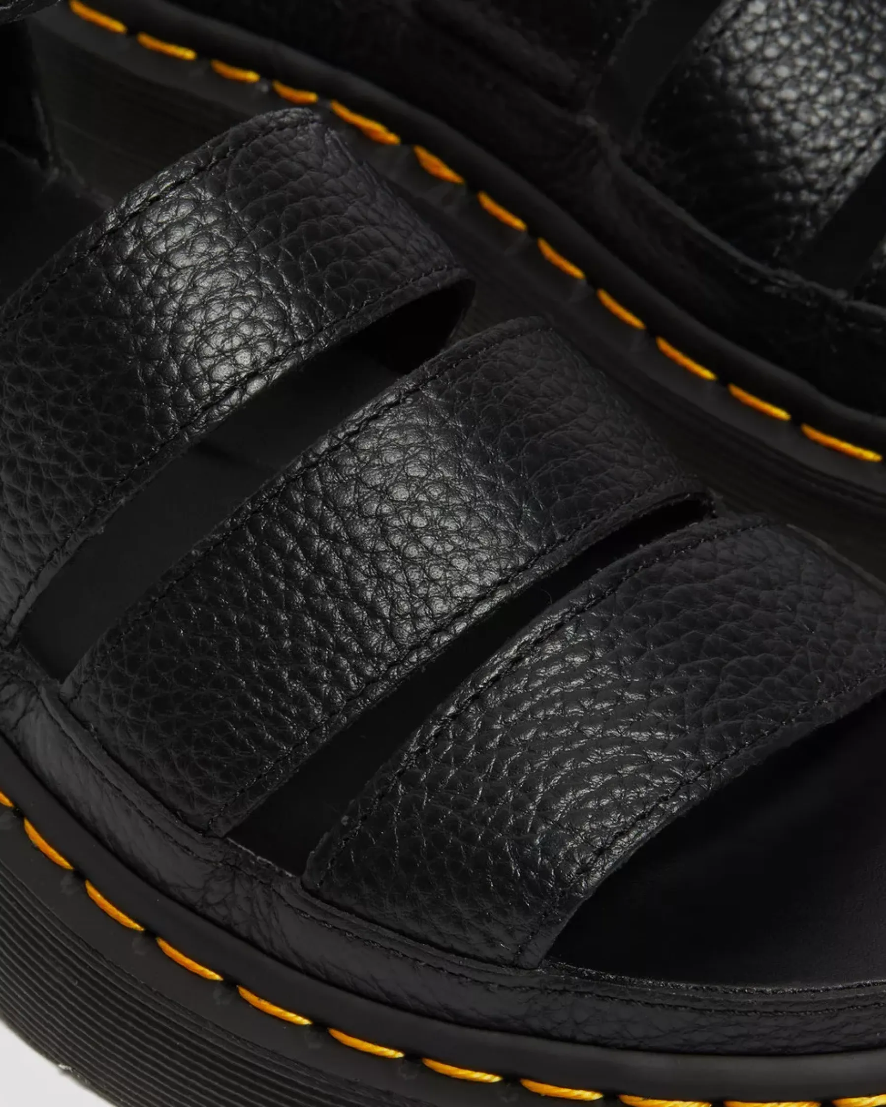 Platform Sandals|Platforms>Dr. Martens Clarissa II Women's Leather Platform Sandals Black — Milled Nappa