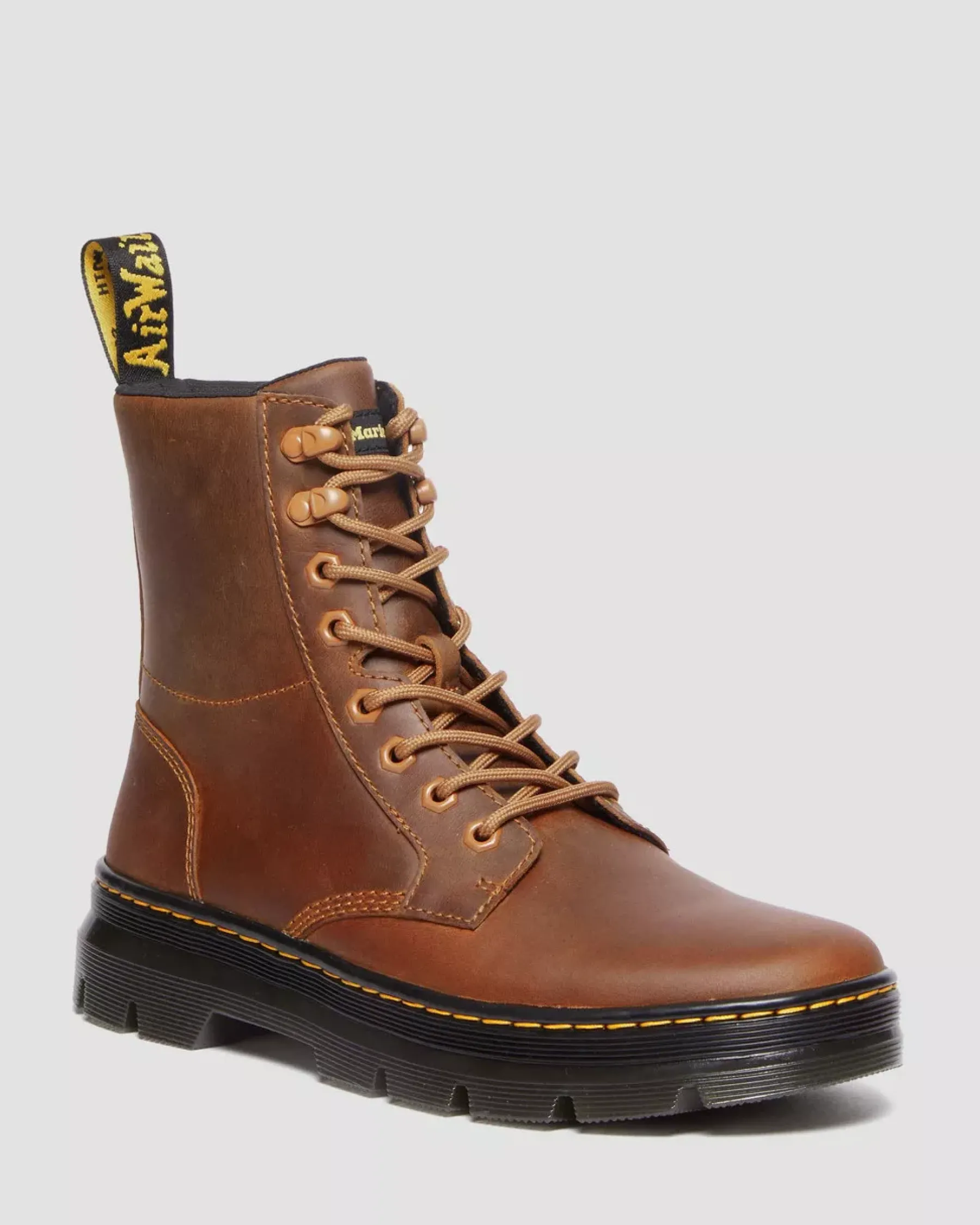 Sale|Casual Boots>Dr. Martens Combs Pull Up Leather Casual Boots WARM TAN — Archive Pull Up