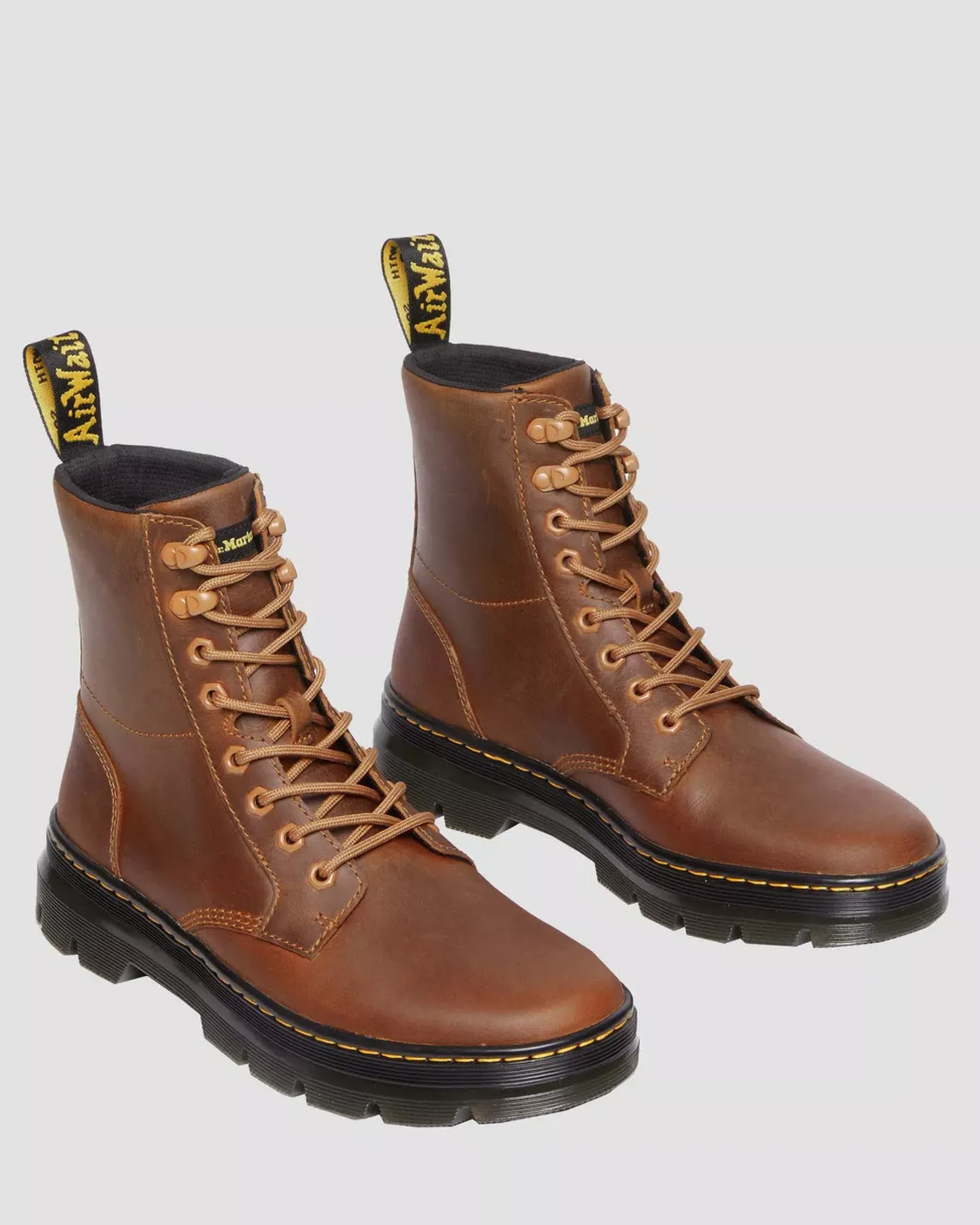 Sale|Casual Boots>Dr. Martens Combs Pull Up Leather Casual Boots WARM TAN — Archive Pull Up