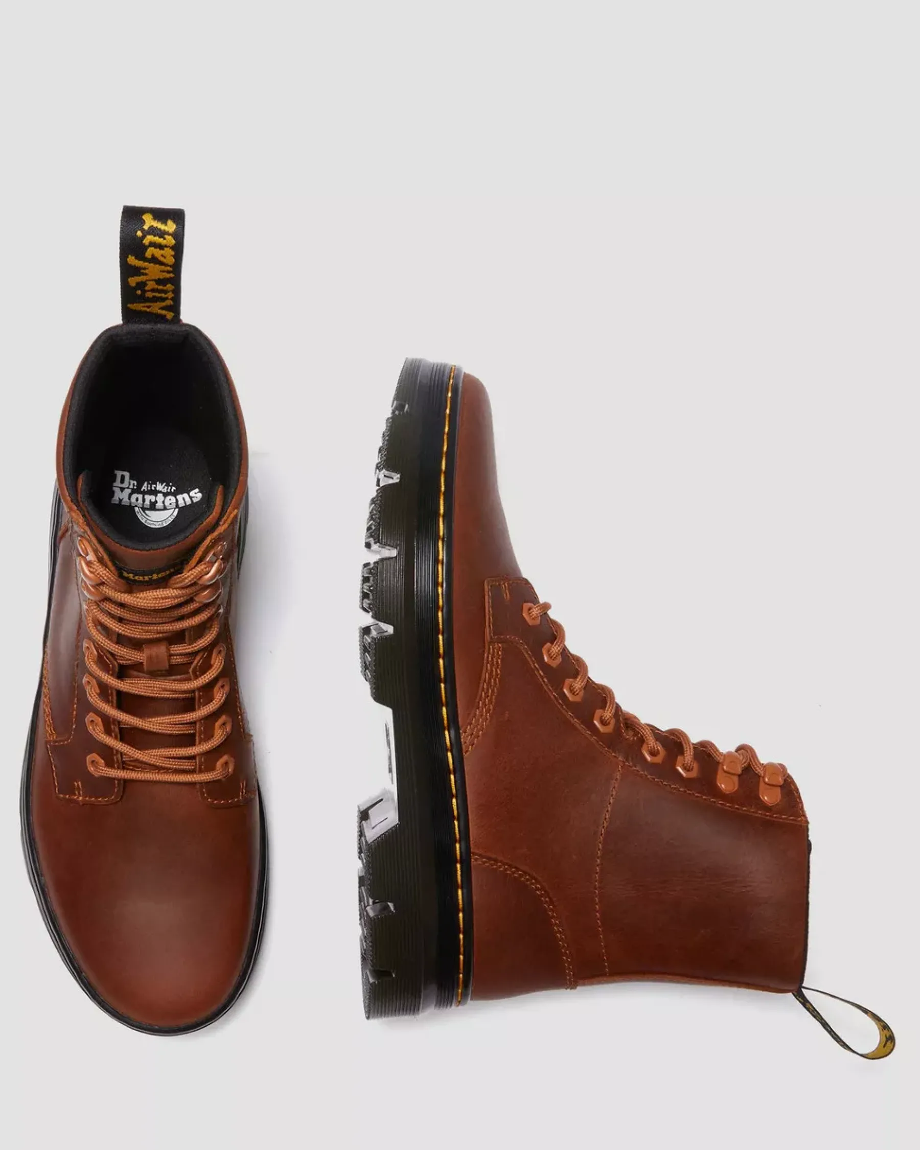 Sale|Casual Boots>Dr. Martens Combs Pull Up Leather Casual Boots WARM TAN — Archive Pull Up