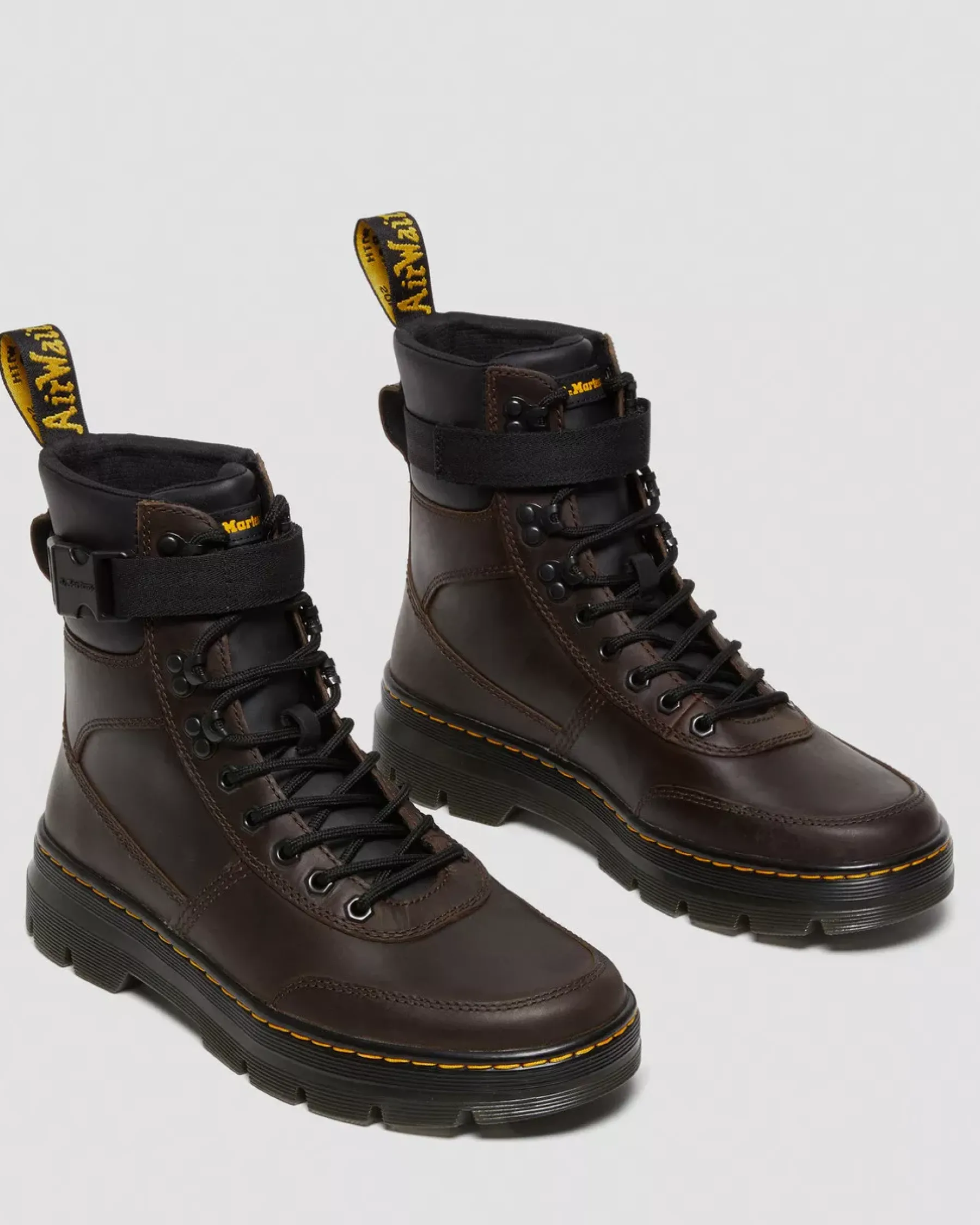 Sale|Casual Boots>Dr. Martens Combs Tech Crazy Horse Leather Casual Boots Dark Brown — Crazy Horse