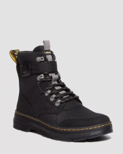 Sale|Winter Boots>Dr. Martens Combs Tech II Fleece-Lined Casual Boots BLACK — Buffbuck Two Tone Nylon