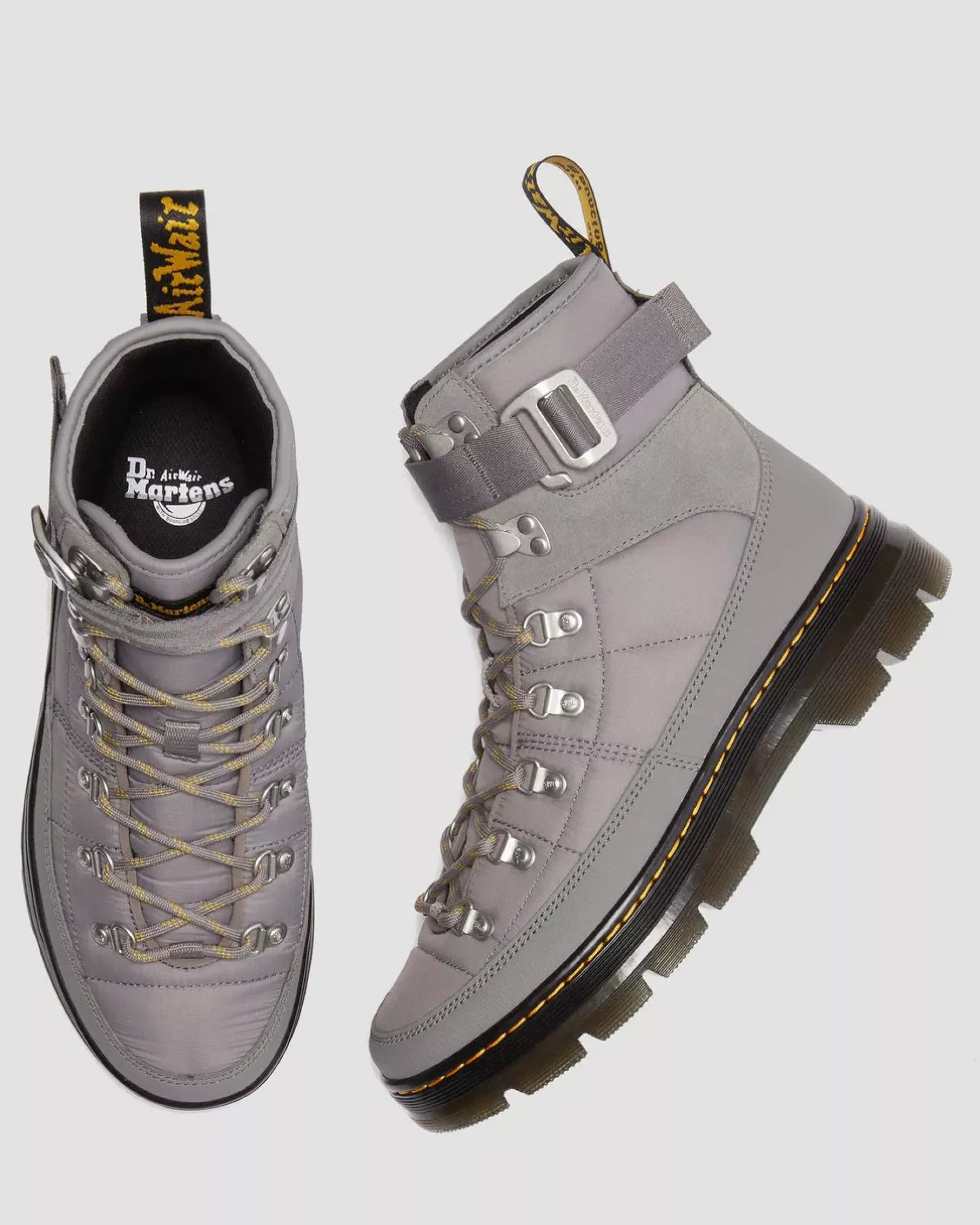 Sale|Casual Boots>Dr. Martens Combs Tech Quilted Casual Boots NICKEL GREY