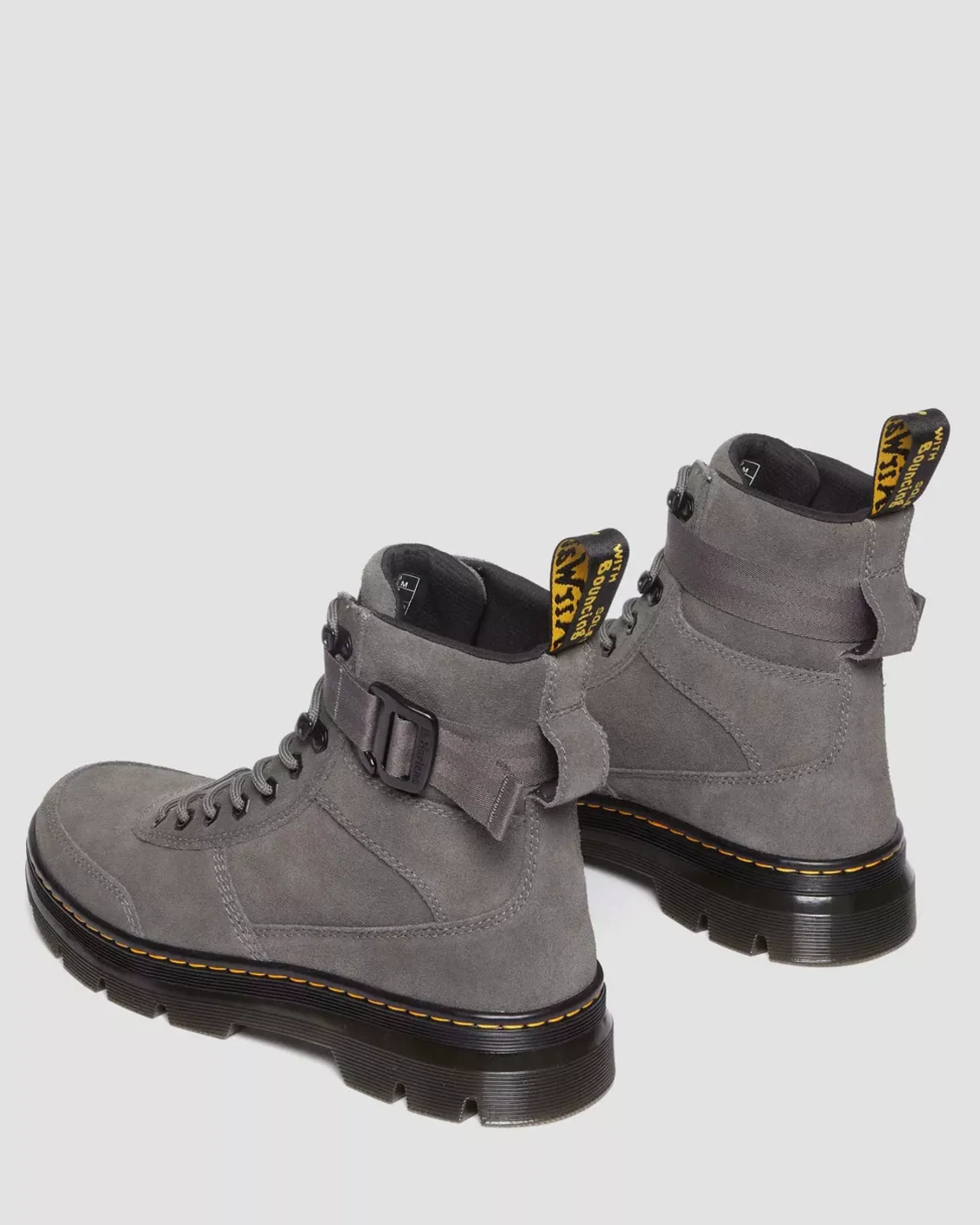 Casual Boots|Ankle Boots>Dr. Martens Combs Tech Suede Casual Boots GUNMETAL — E.H.Suede