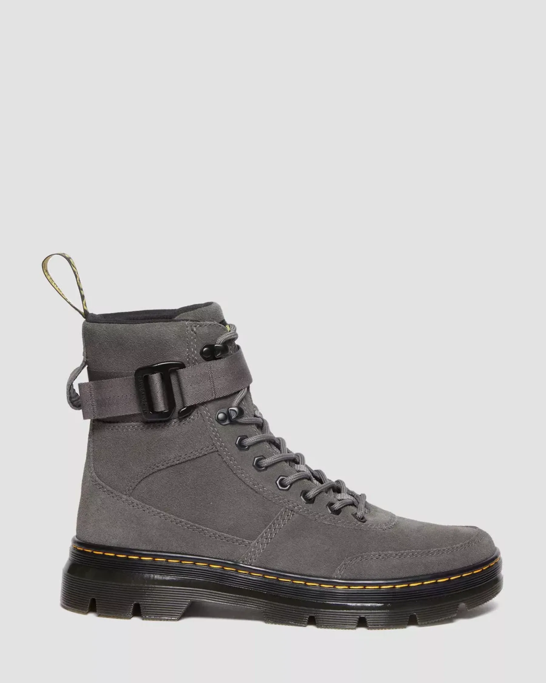 Casual Boots|Ankle Boots>Dr. Martens Combs Tech Suede Casual Boots GUNMETAL — E.H.Suede